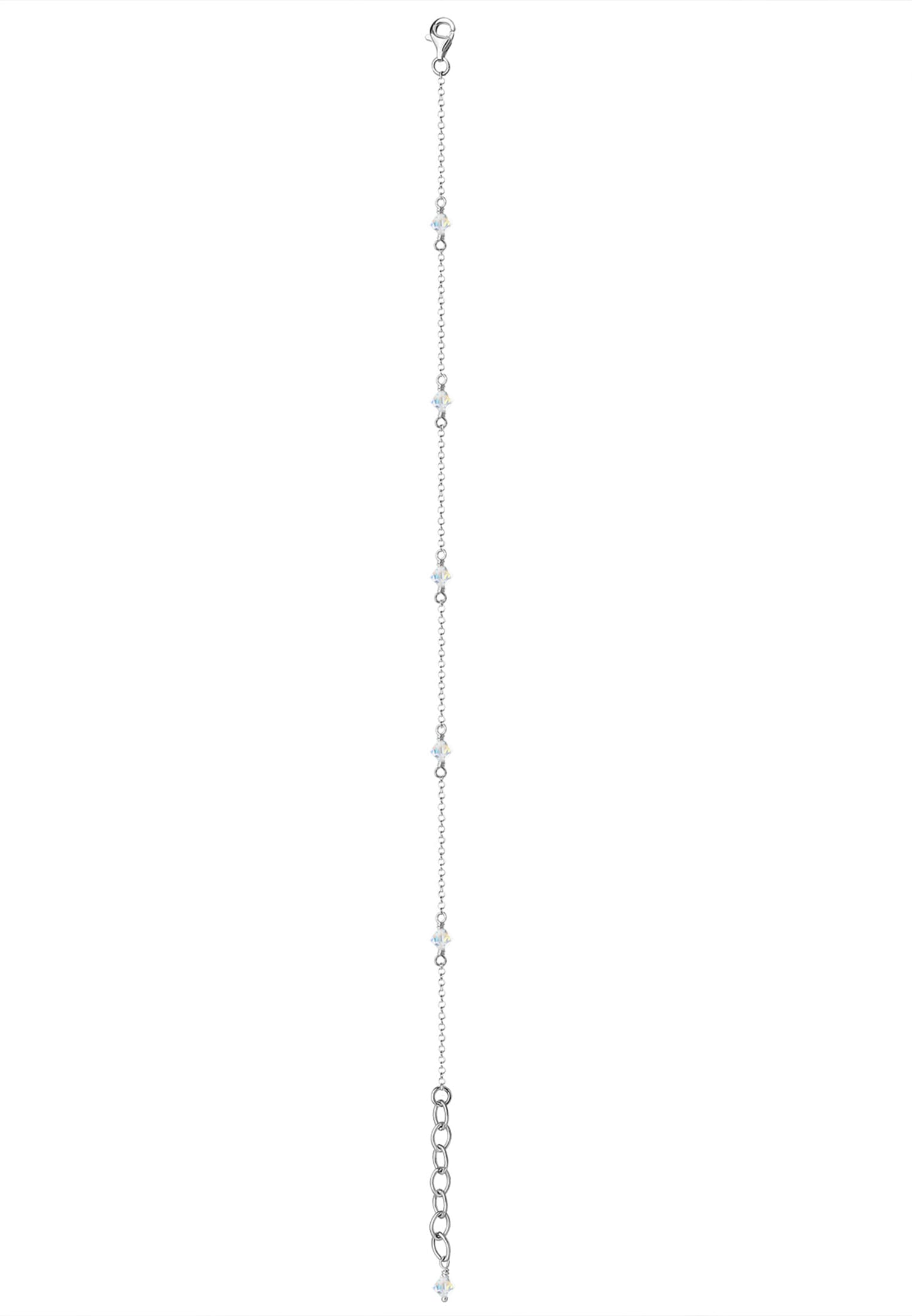 Elli Fußkette »Fußschmuck Klassiker Kristalle 925 Silber«