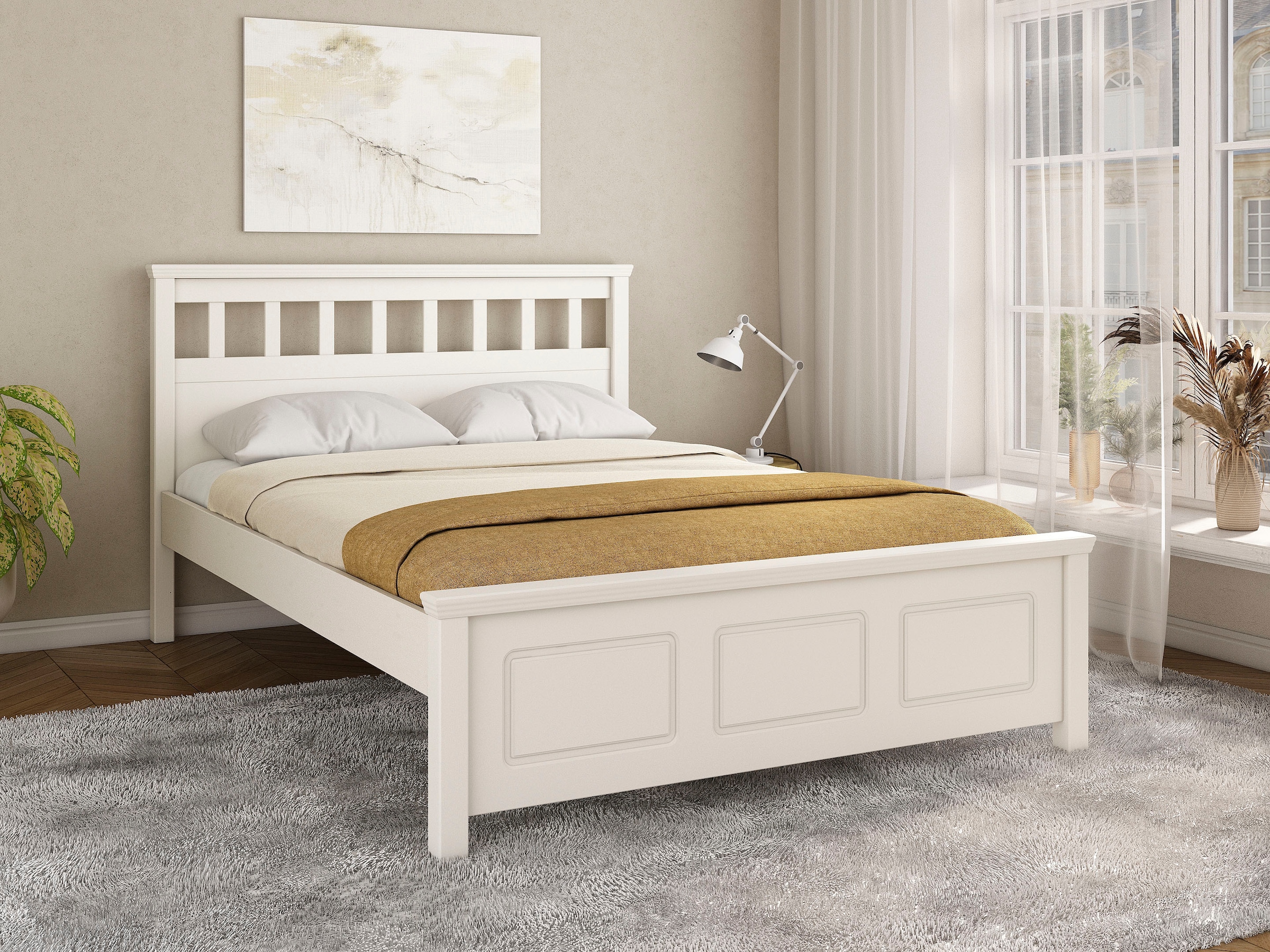 OTTO home Bett »Tillian, Bettgestell, Doppelbett, Bettkasten optional, Made in EU« Liegefläche 140x200cm,  aus massiver Kiefer in Kombination mit MDF, FSC®, inklusive Lattnerost