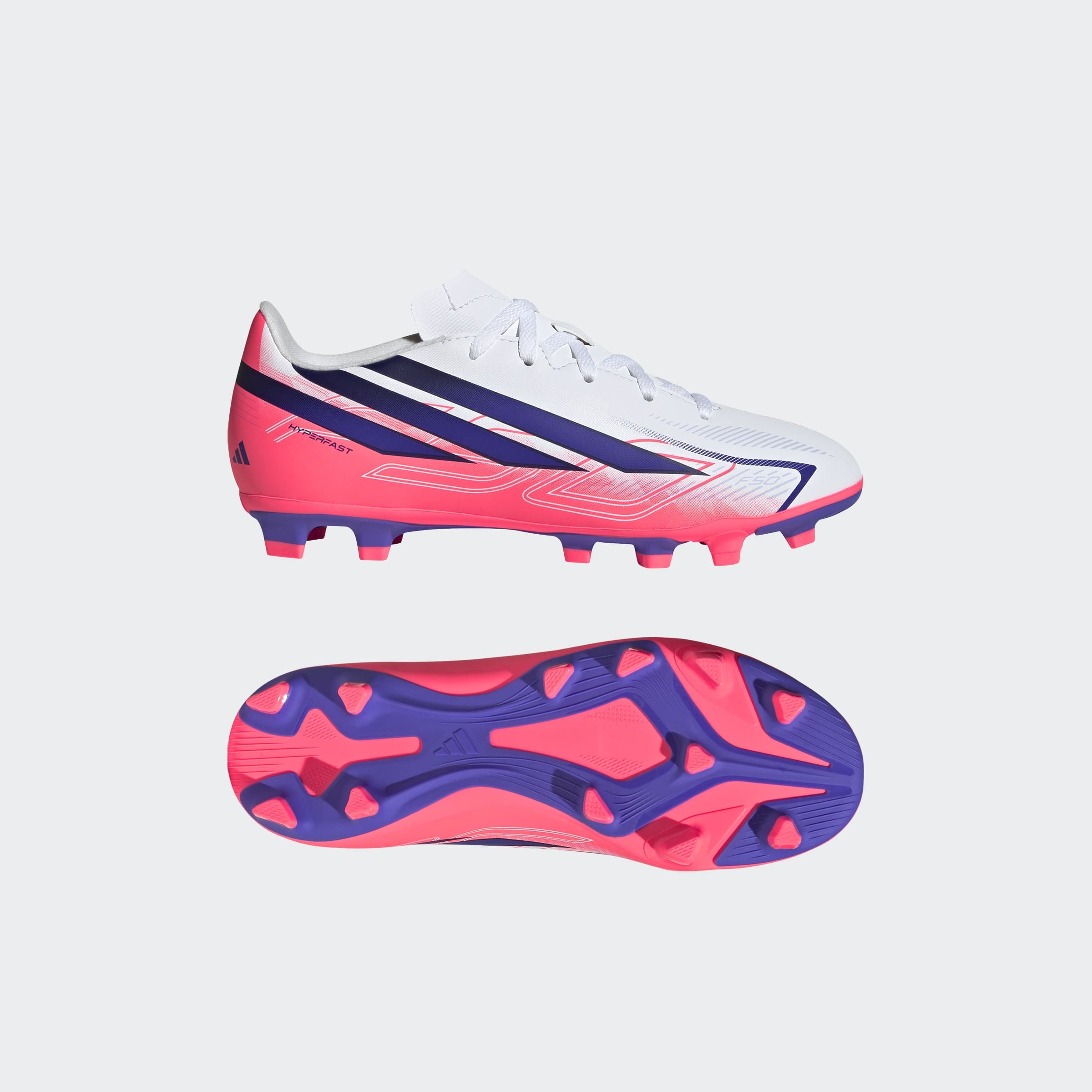adidas Performance Fußballschuh »F50 HYPERFAST CLUB KIDS , FESTE BÖDEN/GEMISCHTE BÖDEN«  für viele verschiedene Böden geeignet, für Jugendliche & Kinder