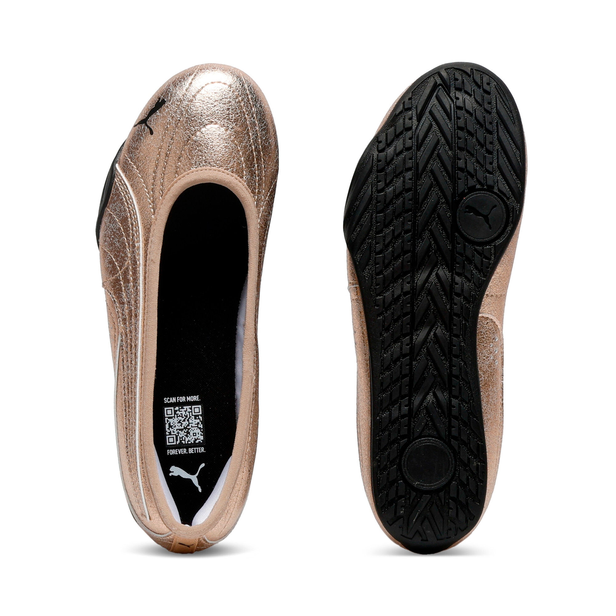 PUMA Sneaker »CATCH SOLEIL BALLERINA METALLIC WHISPER«  mit profillaufsohle aus Gummi, mit Textilmix und Textilfutter