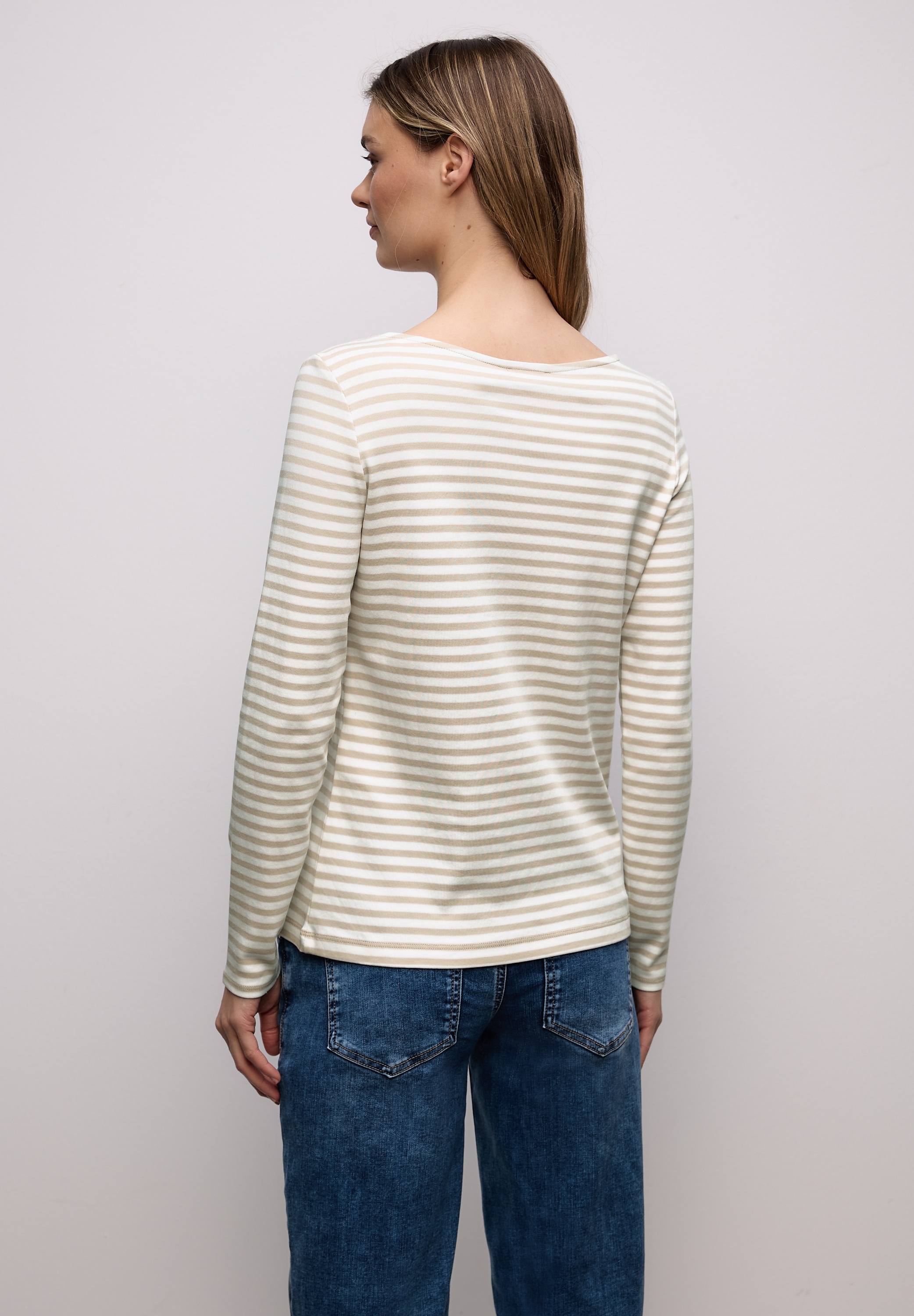 STREET ONE Langarmshirt in Streifen-Optik