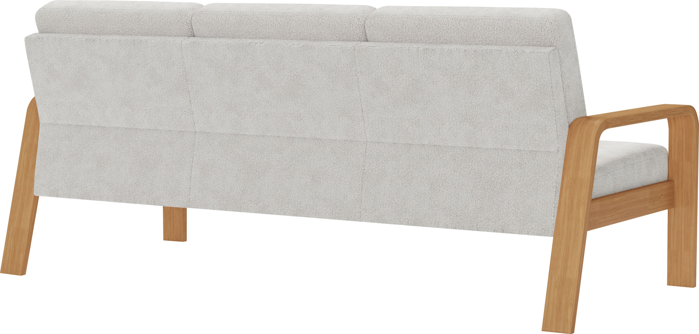 sit&more 3-Sitzer »Kolding«, Armlehnen aus eichefarbigem Buchenholz, verschiedene Bezüge und Farben