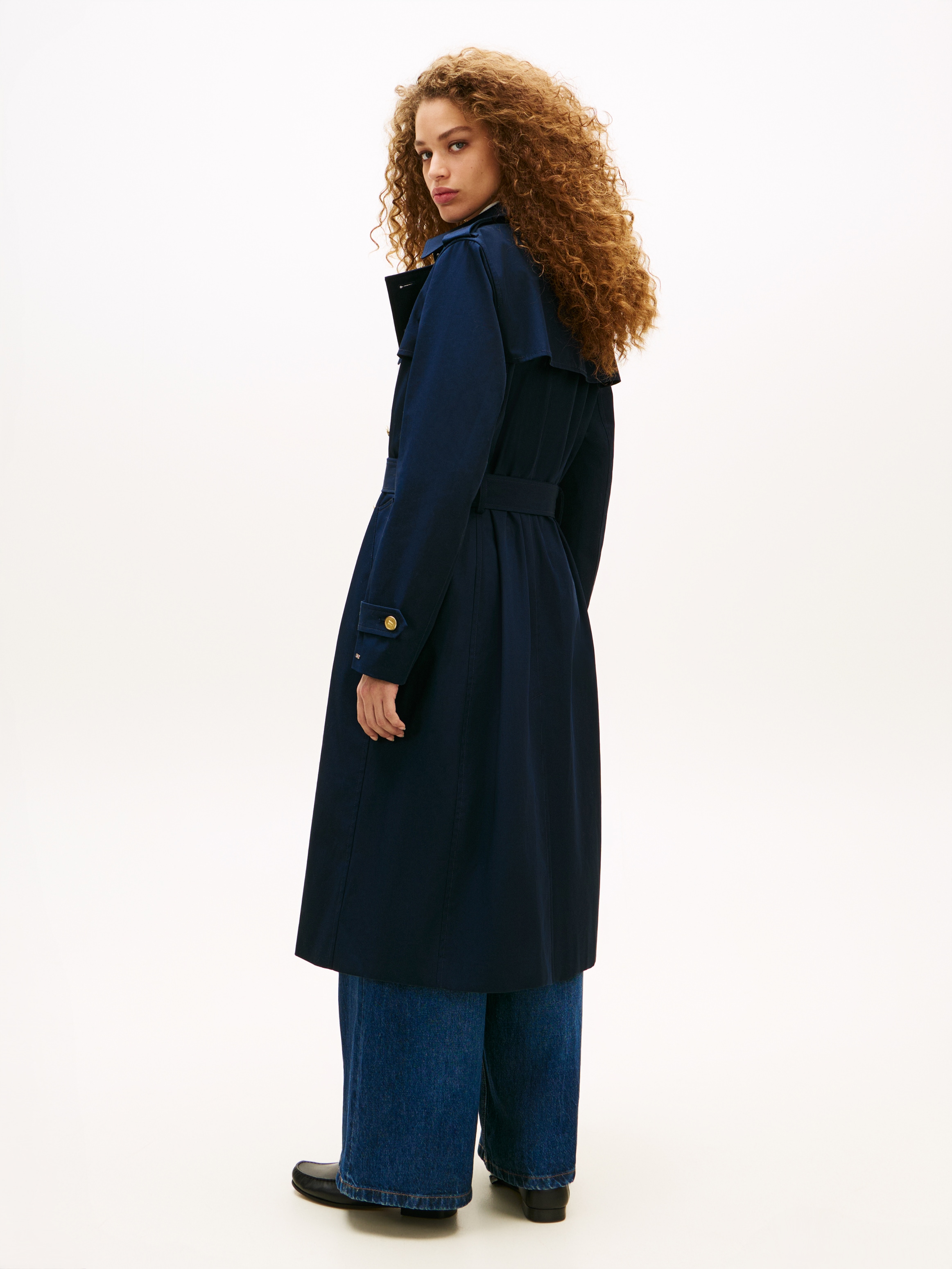 Tommy Hilfiger Trenchcoat »SLIM COTTON MIDI TRENCH«