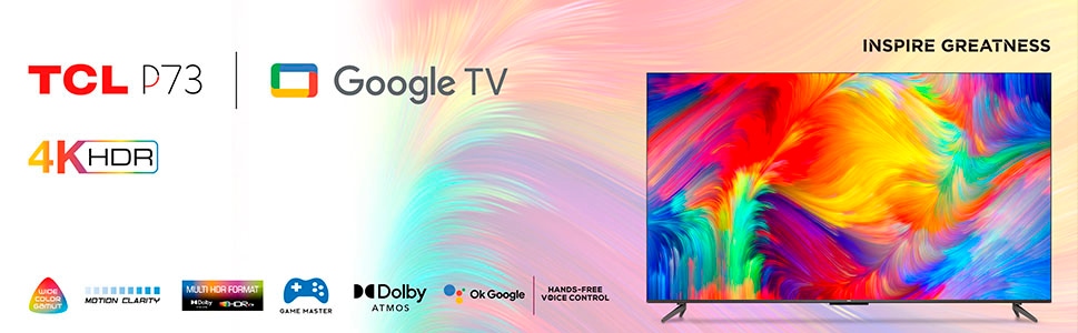 TCL LED-Fernseher »55P731X1«, 4K Ultra HD, Smart-TV-Google TV, HDR Premium, Dolby Atmos, HDMI 2.1, Metallgehäuse