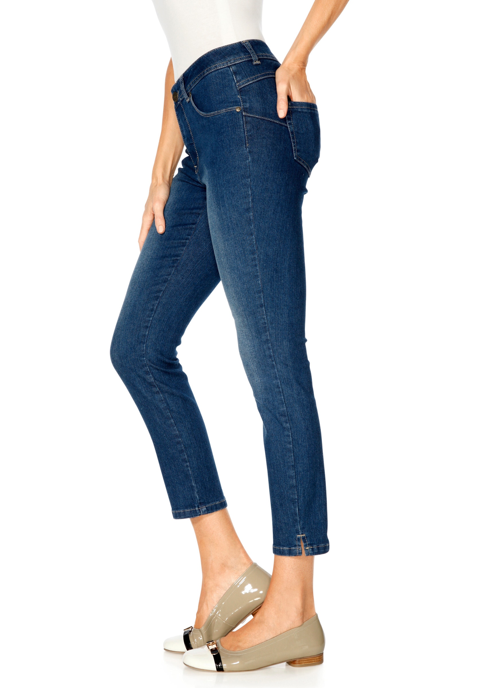 heine Röhrenjeans »Bauchweg-Jeans 7/8-Jeans mit Power-Mesh«