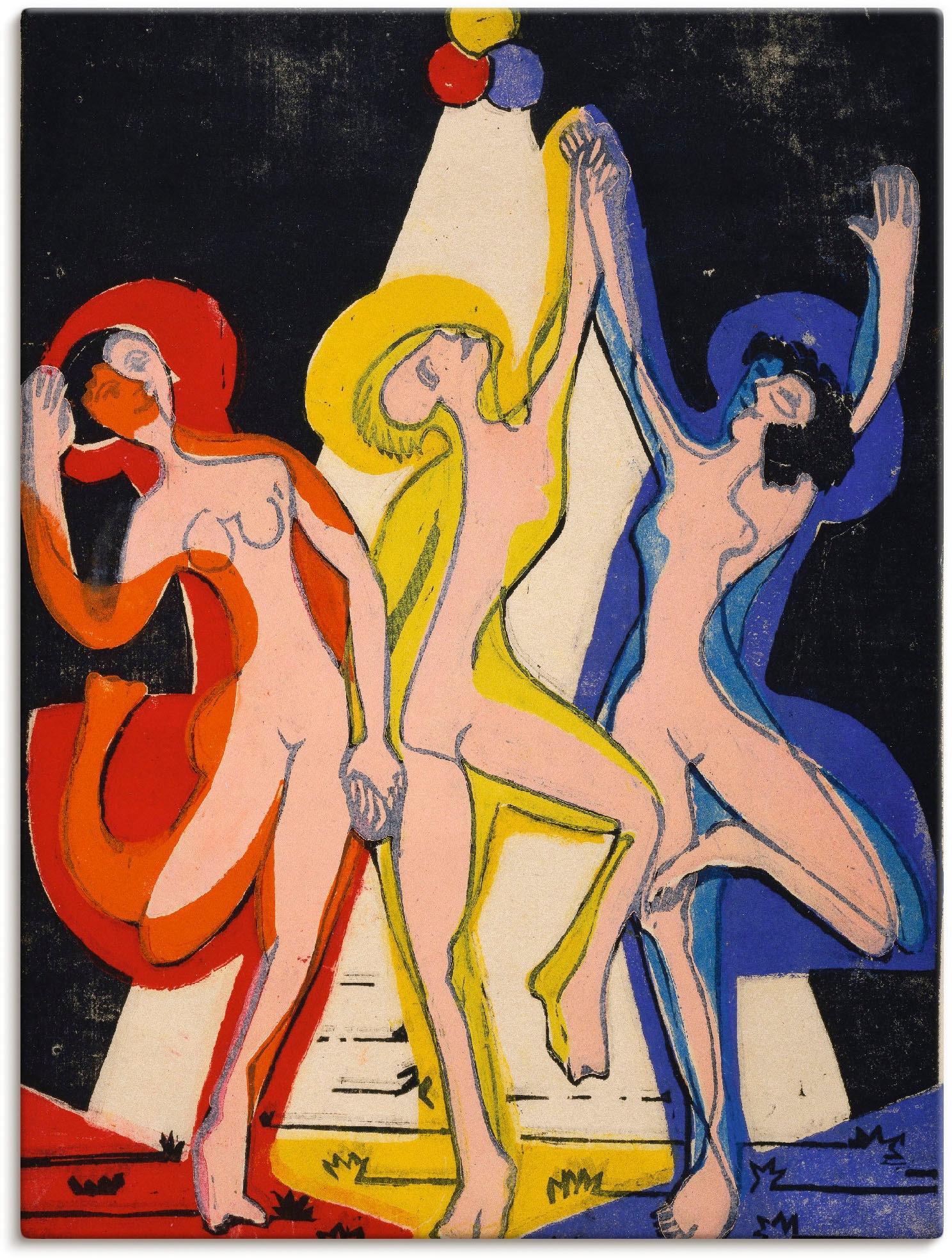 Artland Wandbild »Farbentanz. 1933«, Gruppen & Familien, (1 St.), in vielen Größen & Produktarten -Leinwandbild, Poster, Wandaufkleber / Wandtattoo auch für Badezimmer geeignet