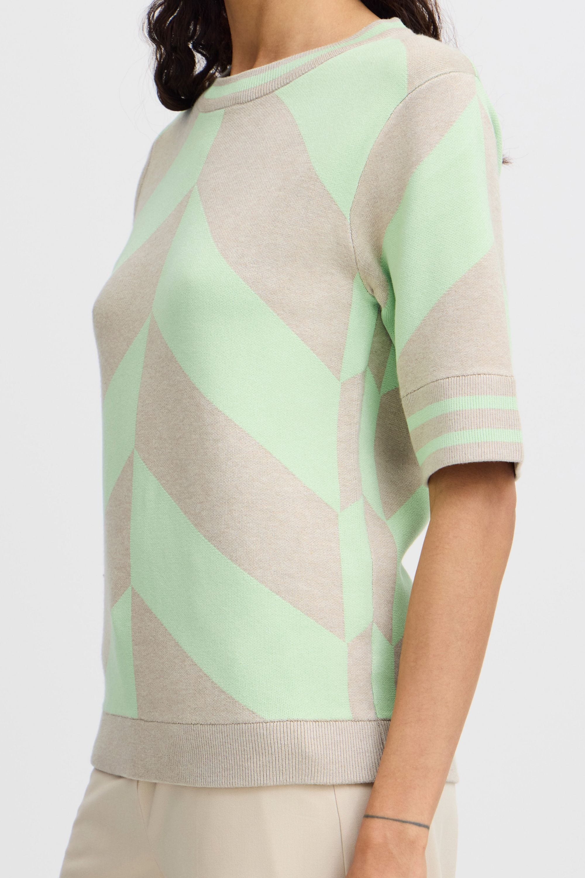 b.young Strickfleece-Pullover »Strickpullover BYMMMORLA SS GEOMETRIC«