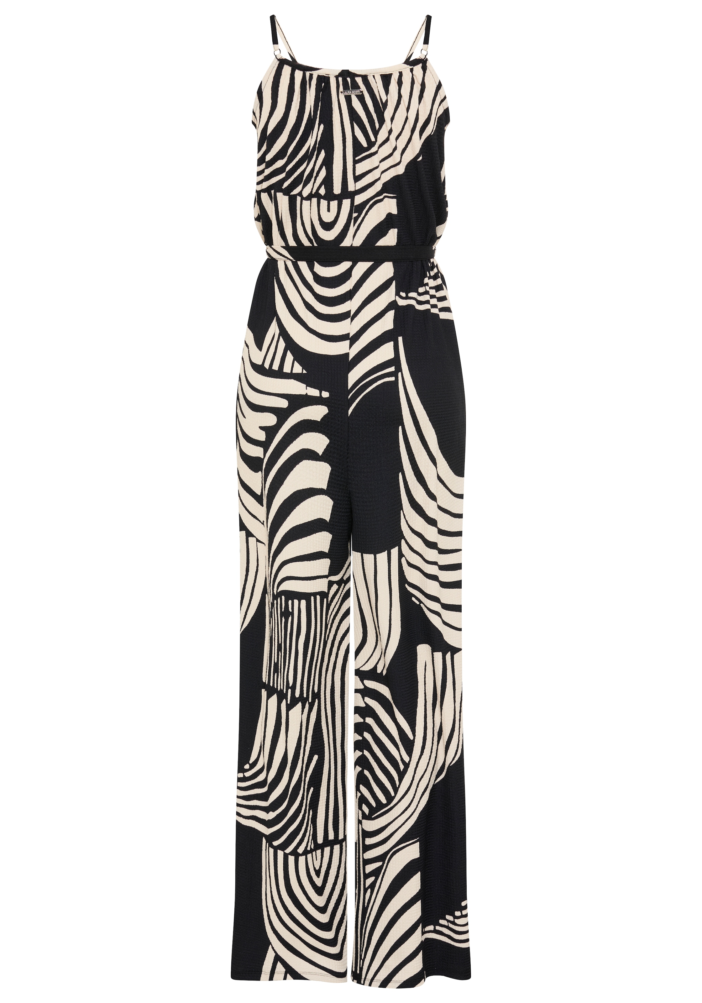 Laura Scott Jumpsuit abstrakt Gemustert, ohne Ärmel, aus Polyester und Elasthan