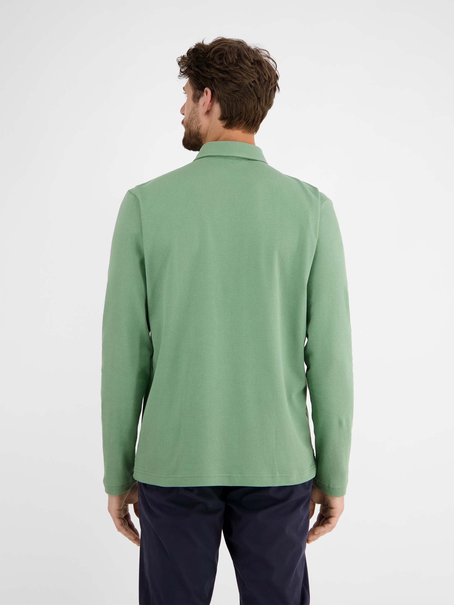 LERROS Langarm-Poloshirt, mit Logo Stickerei