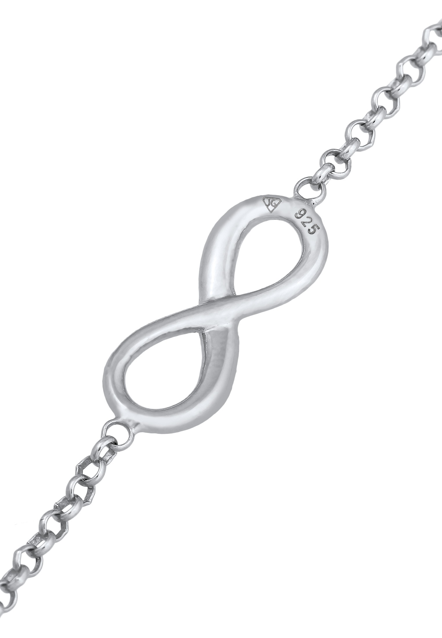 Elli Armkette »Armband Infinity Unendlich Zeichen Mondstein 925 Silber«