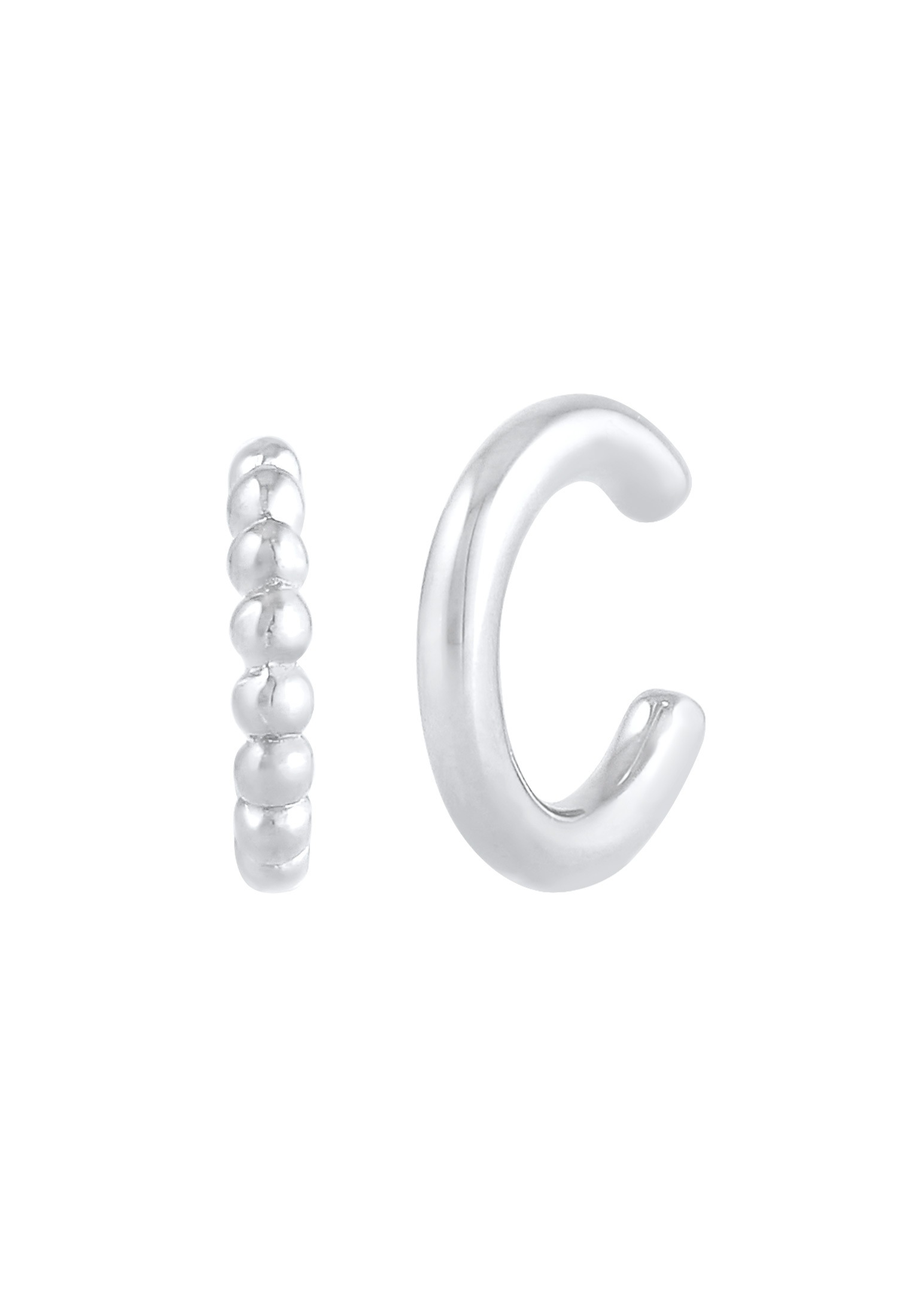 Elli Schmuckset »Ohrringe Earcuff Basic Kugel Look (2 tlg) Set 925 Silber«