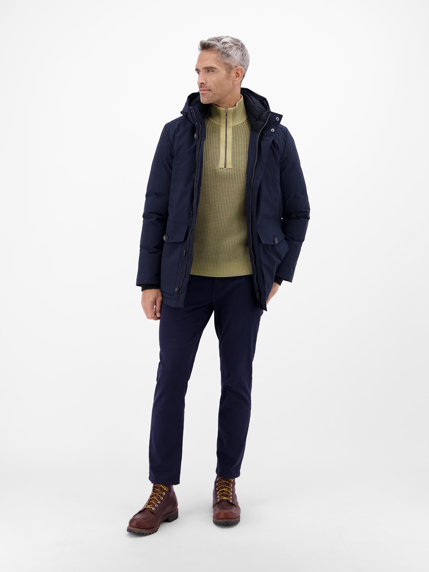 LERROS Strickpullover »Herren Troyer in Strukturqualität«