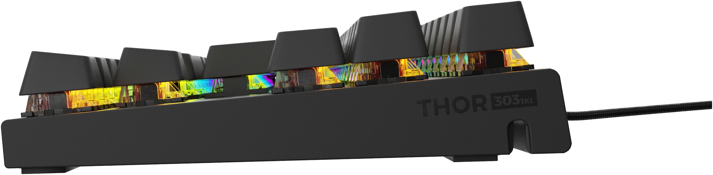 Genesis Gaming-Tastatur »THOR 303 TKL«, (Antirutsch-Füße-USB-Anschluss-Funktionstasten-Profil-Speicher-Windows-Sperrtaste-Multimedia-Tasten-Makrotasten)