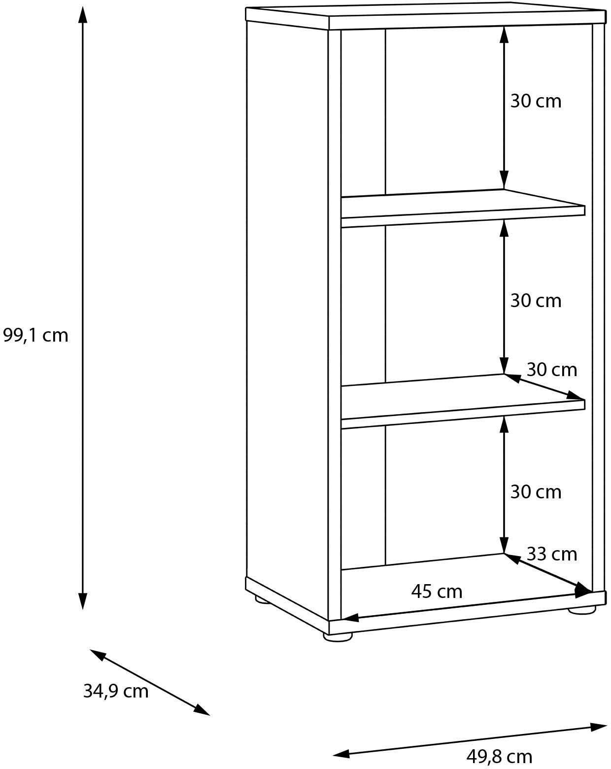 FORTE Mehrzweckregal »Alice Springs« diverse Höhen, Breiten, Dekore, Einlegeböden variabel