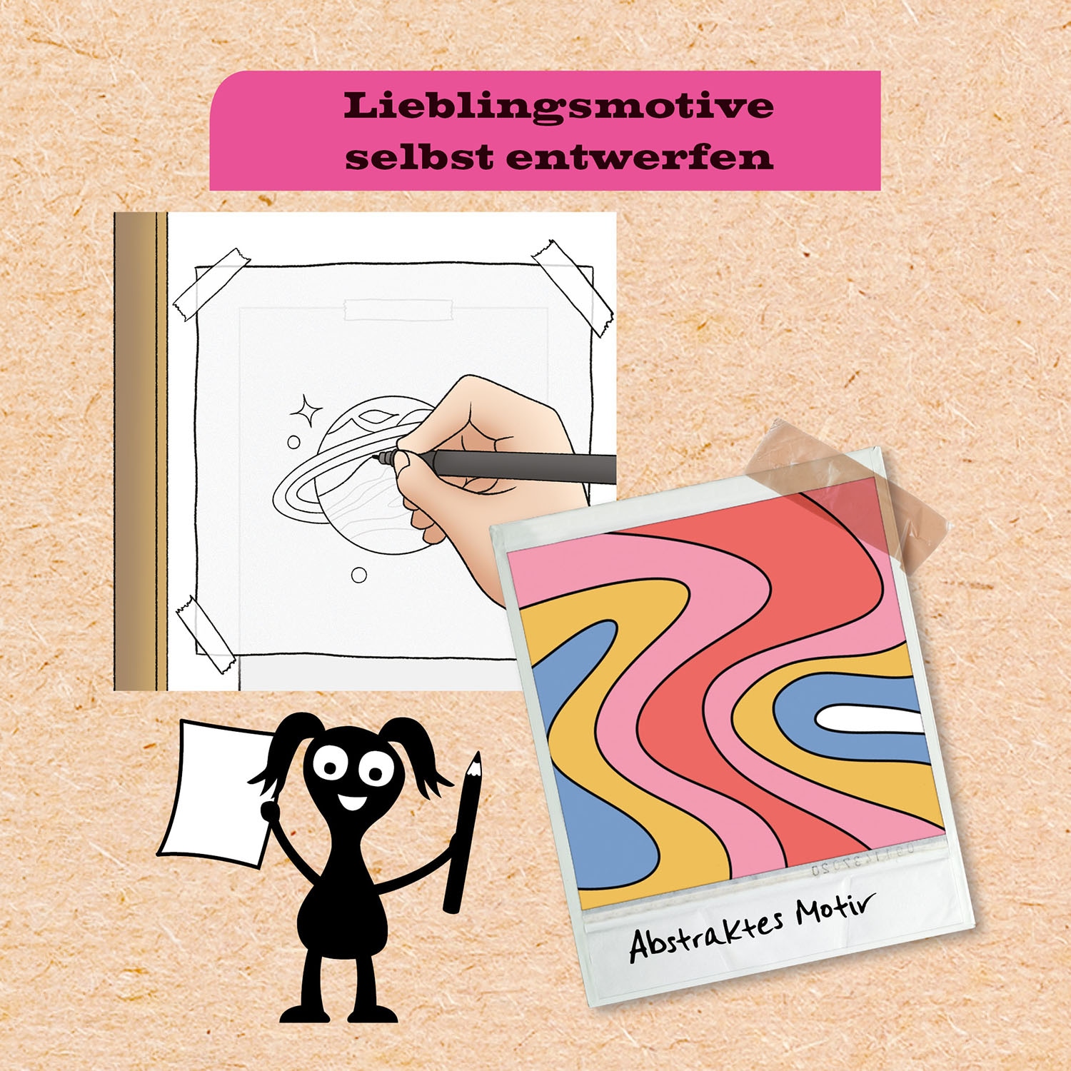 Kosmos Kreativset »AllesKönnerKiste - Filz-Bild« Made in Germany