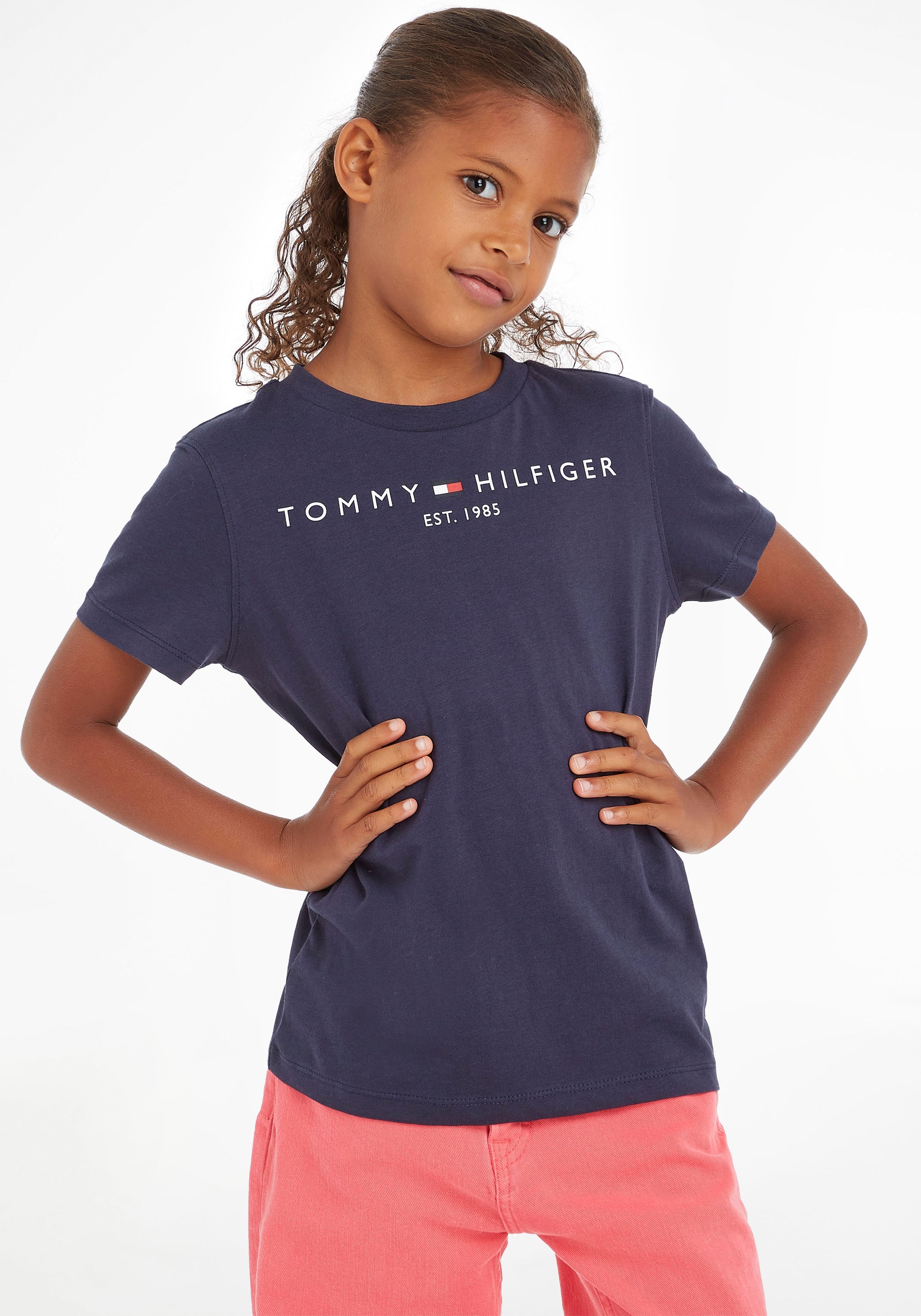 Tommy Hilfiger T-Shirt Junior Kids TEE«, und OTTO Mädchen »ESSENTIAL MiniMe,für bei Kinder Jungen bestellen