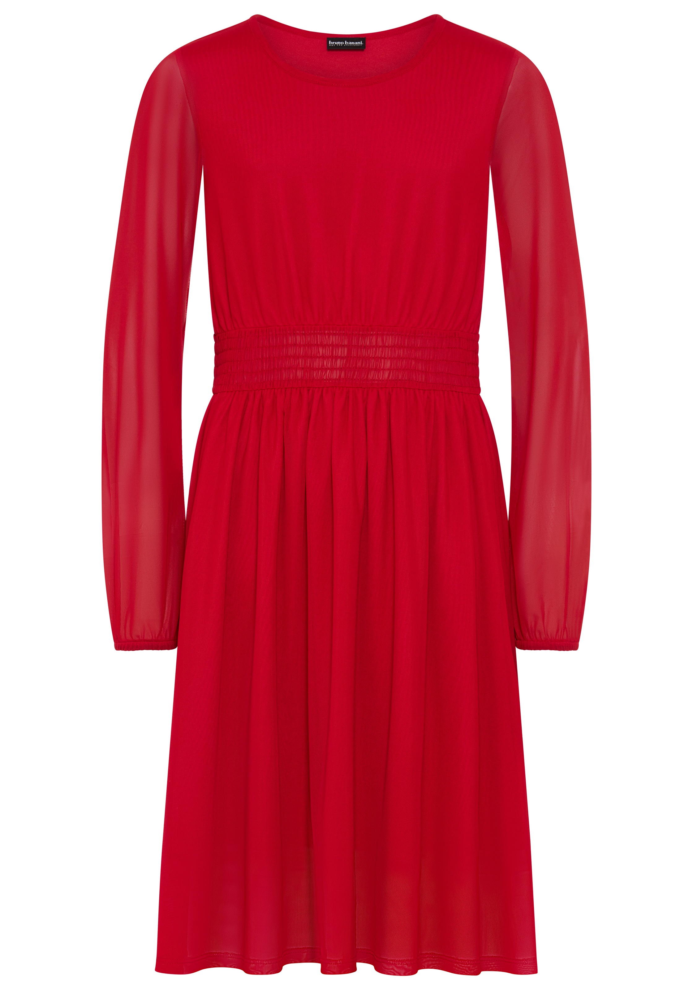 Bruno Banani Jerseykleid »Meshkleid mit transparenten Ärmeln für festliche Anlässe« Für TEENS. Shirtkleid mit Chiffon