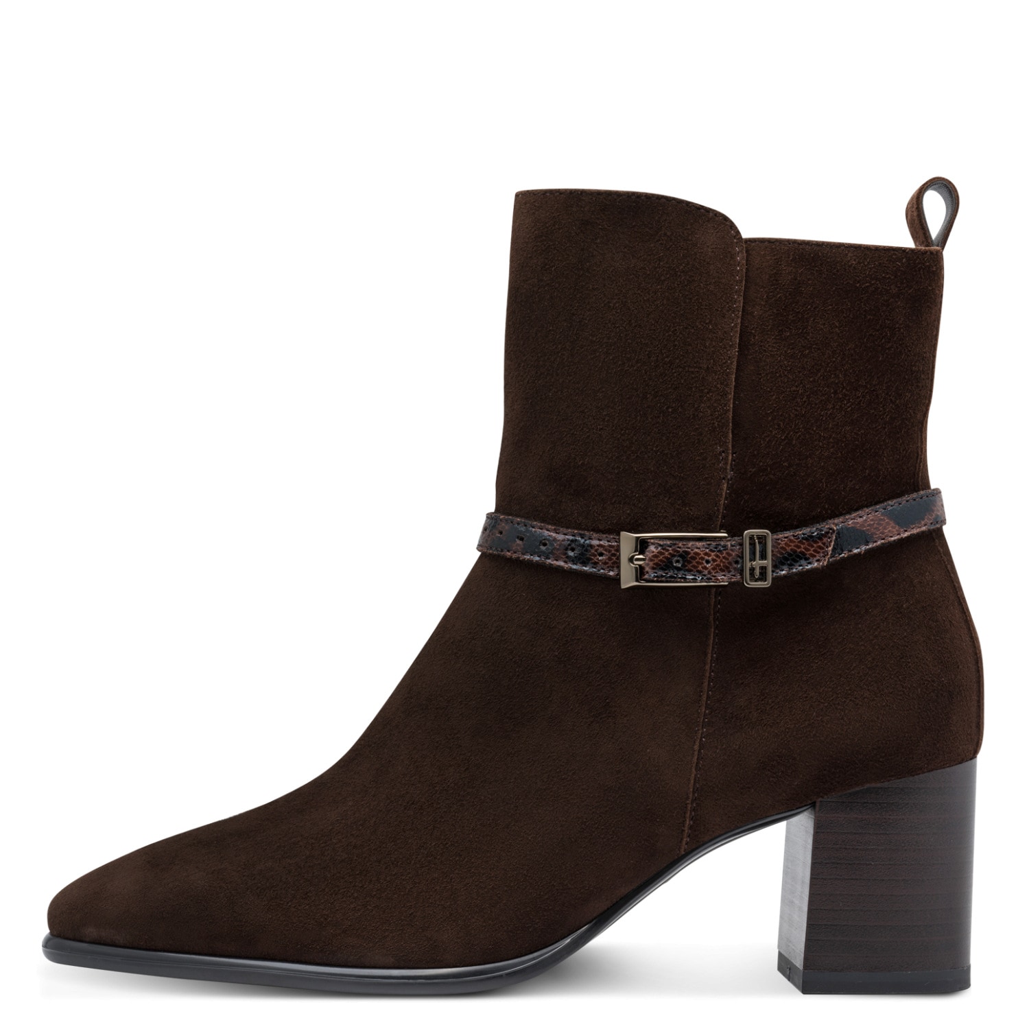 Tamaris Stiefelette  Blockabsatz, Ankleboot mit dezenter Schmuckverzierung