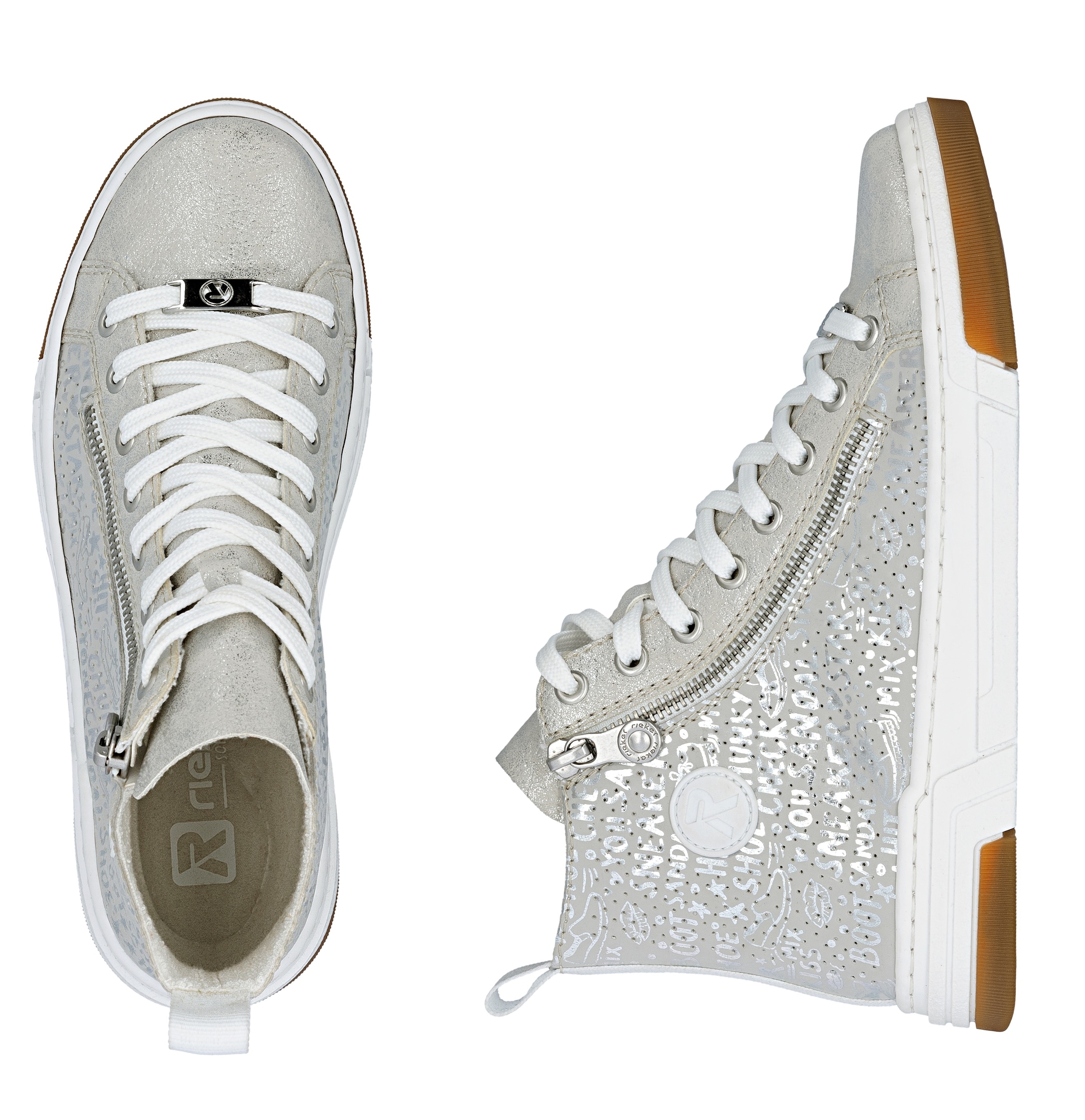 Rieker Sneaker  High Top-Sneaker, Freizeitschuh, Schnürschuh mit Plateausohle