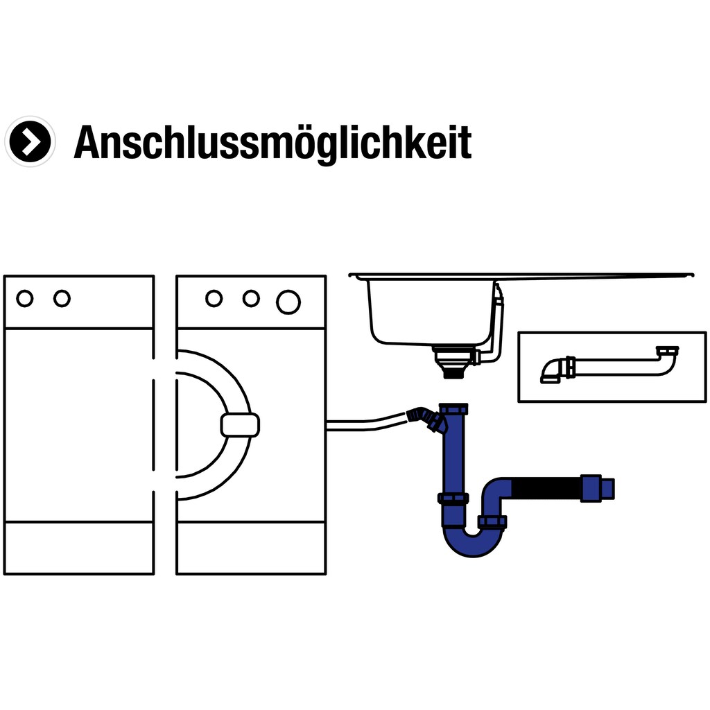 CORNAT Siphon »1 1/2 Zoll - Mit flexiblem Abgangsrohr & Geräteanschluss«