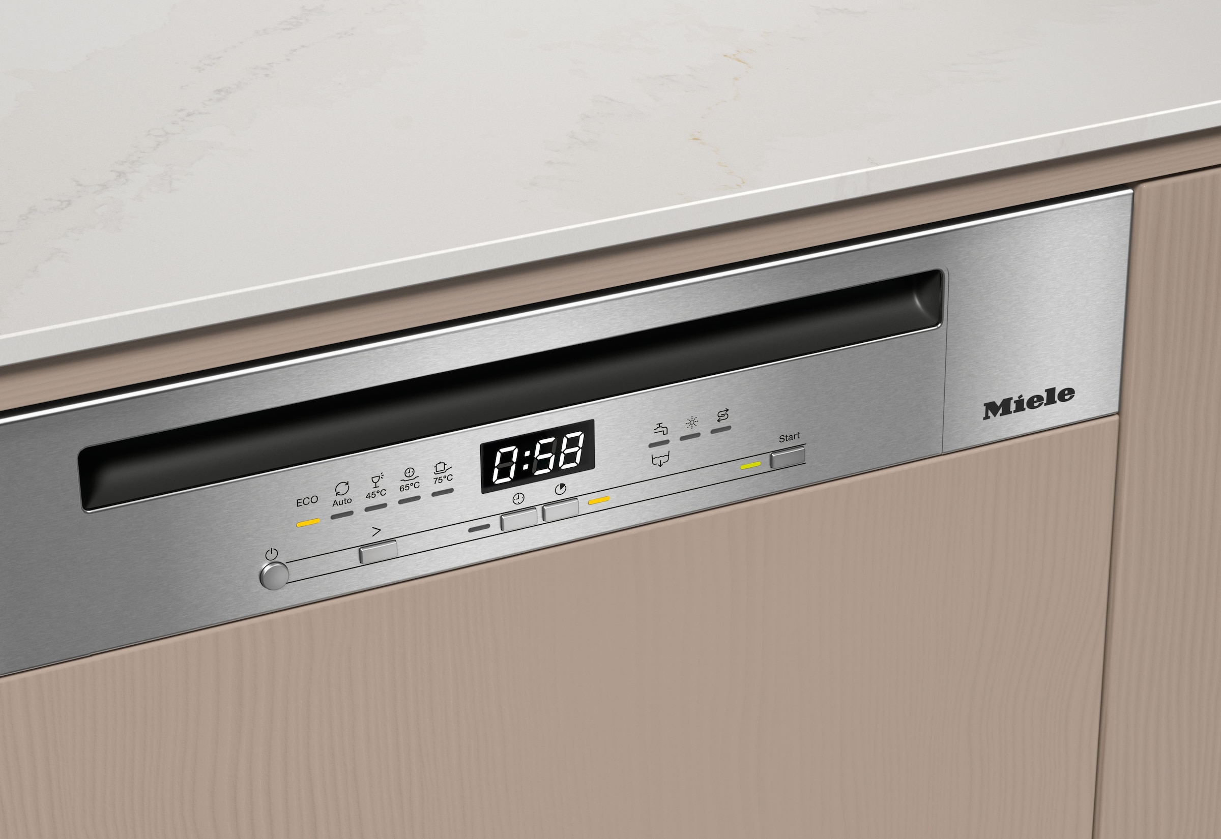 Miele teilintegrierbarer Geschirrspüler »G 5817 SCi XXL Active Plus Edelstahl CleanSteel«, 14 Maßgedecke