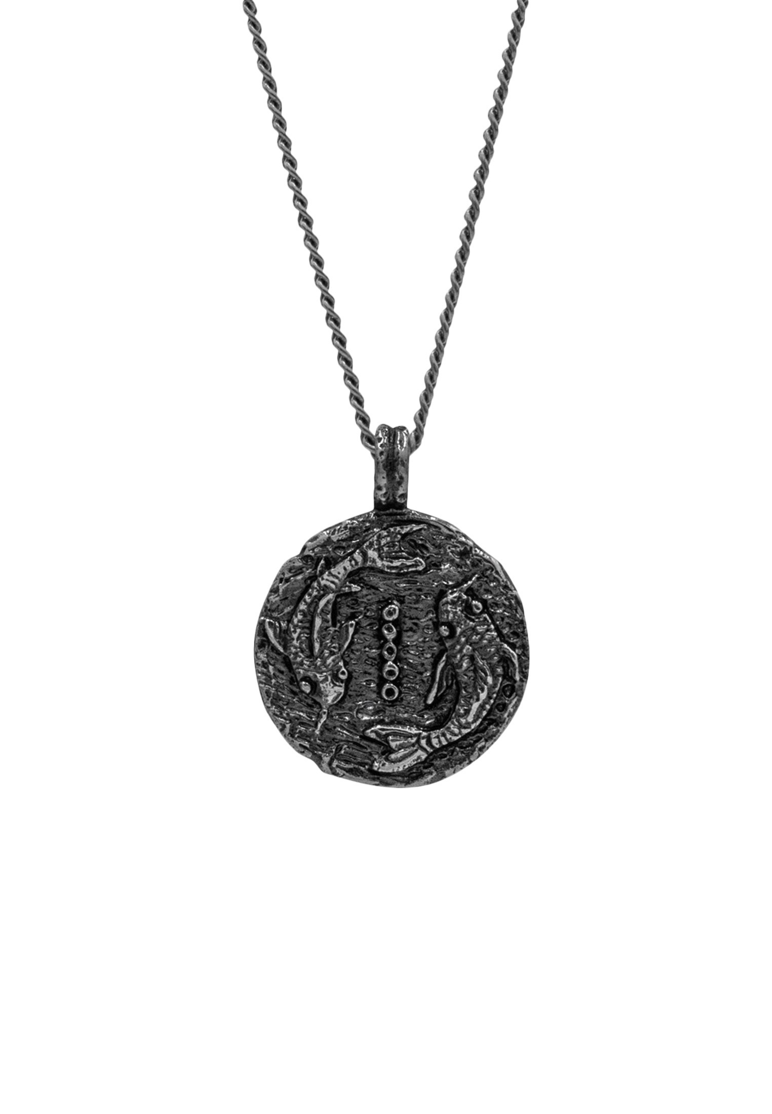 HAZE & GLORY Kette mit Anhänger »Halskette Sternzeichen Fisch Kordelkette 925 Silber«