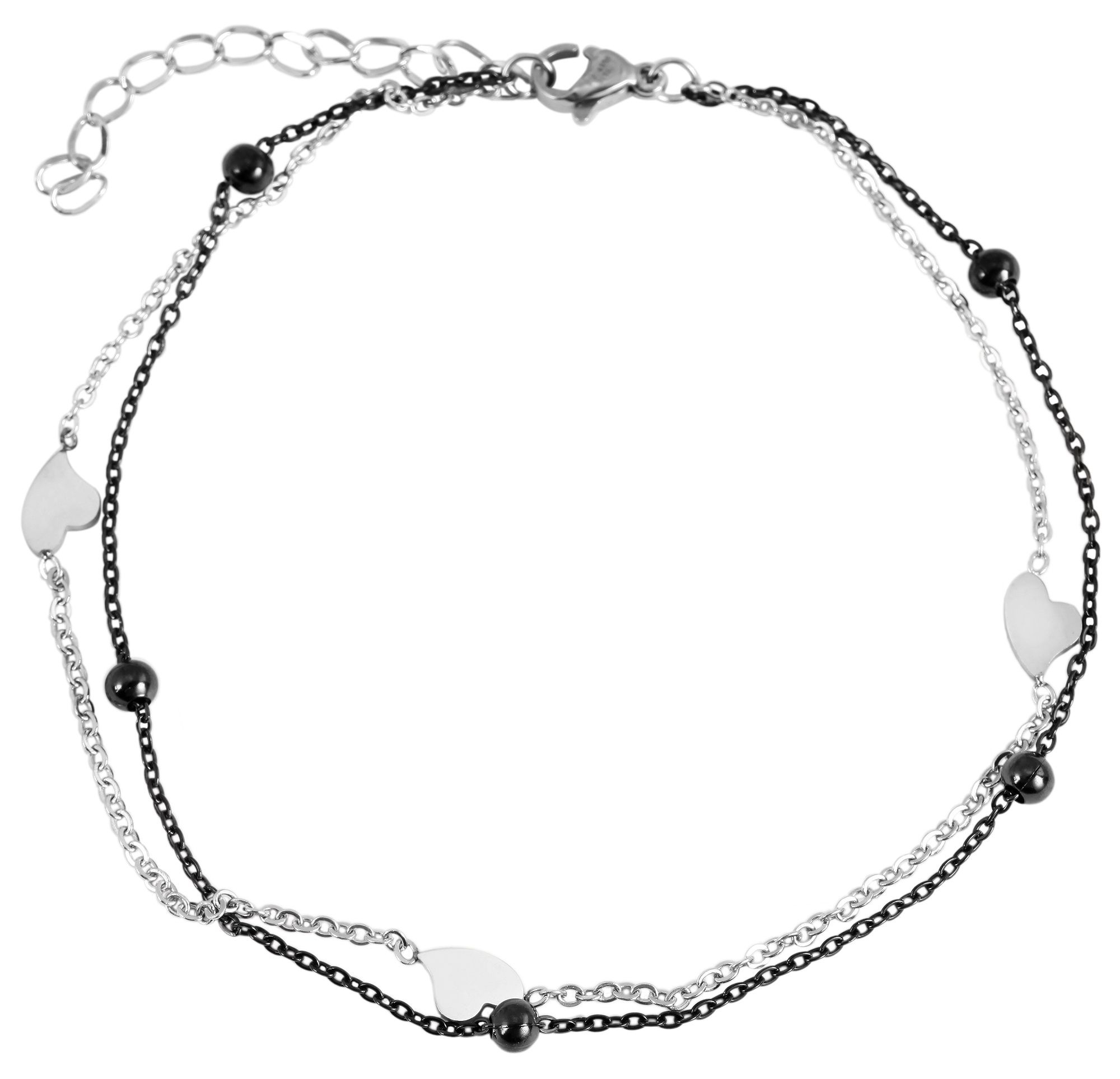 Adelia´s Armband »Damen Armband ¿ Herz aus Edelstahl 24+5 cm«