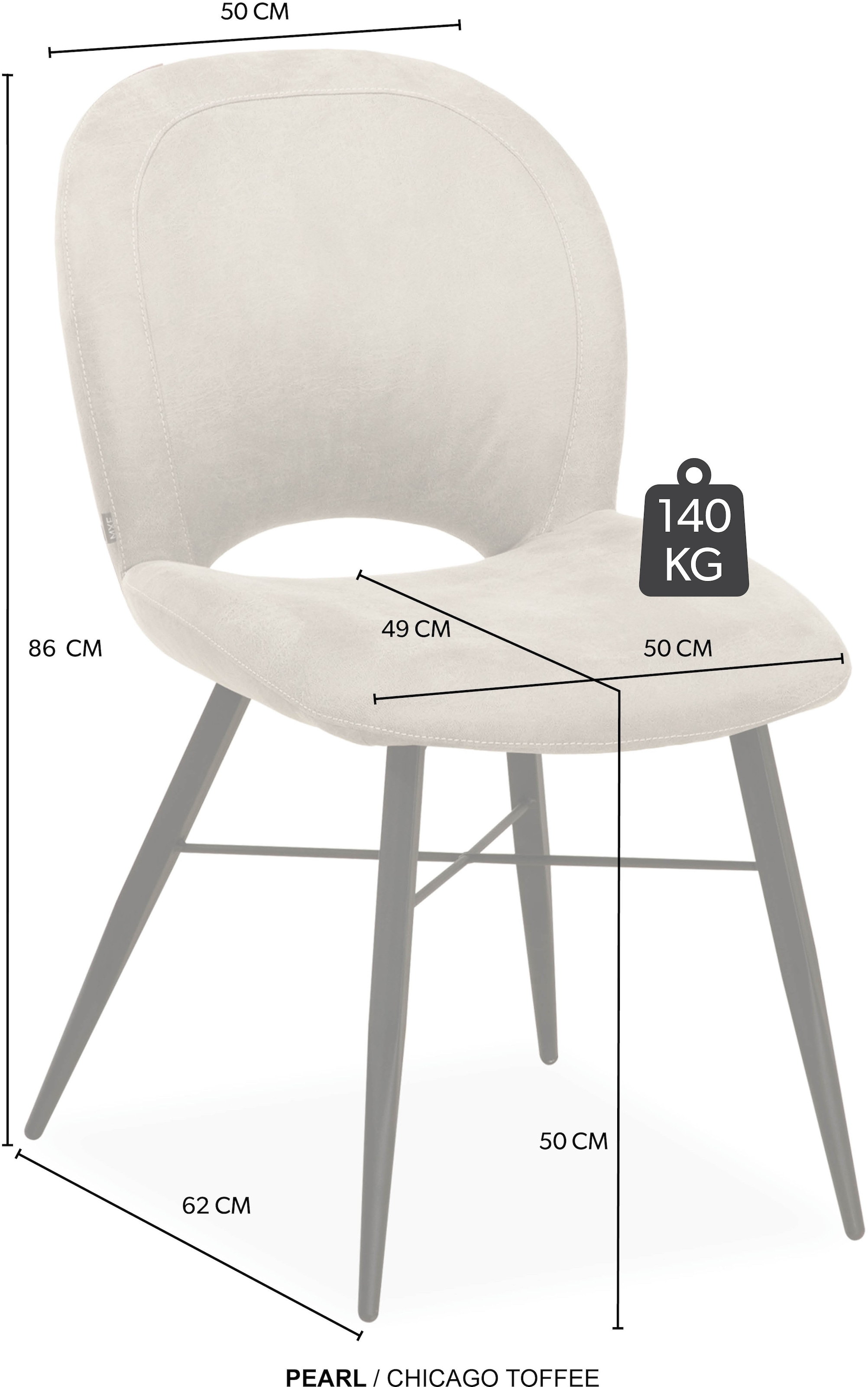 OMG Design Esszimmerstuhl »Pearl« (Set) 1 Stk.Esszimmerstuhl, pflegeleichter Bezug