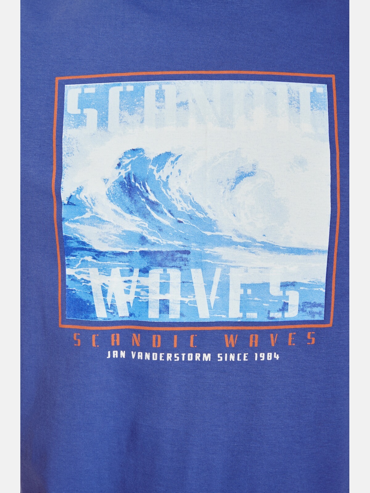 Jan Vanderstorm Rundhalsshirt »T-Shirt GERFRIED«, (1 tlg.), mit Wellen-Print