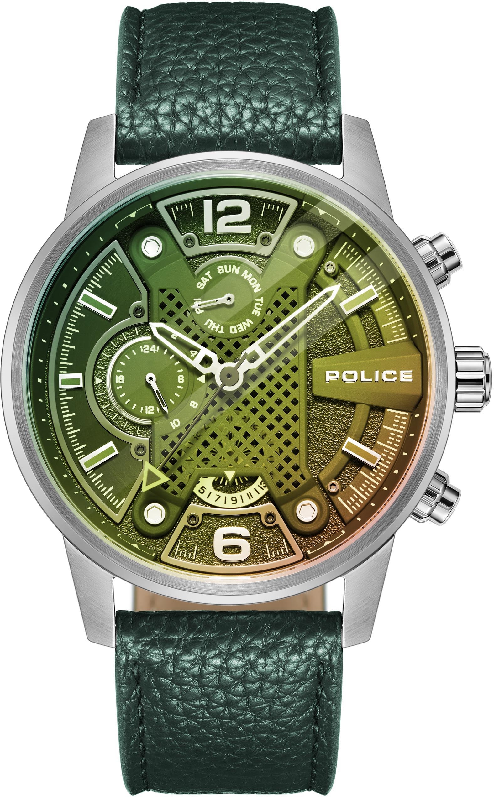 Police Multifunktionsuhr »LANSHU, PEWJF2203307«, Armbanduhr, Quarzuhr, Herrenuhr, Datum
