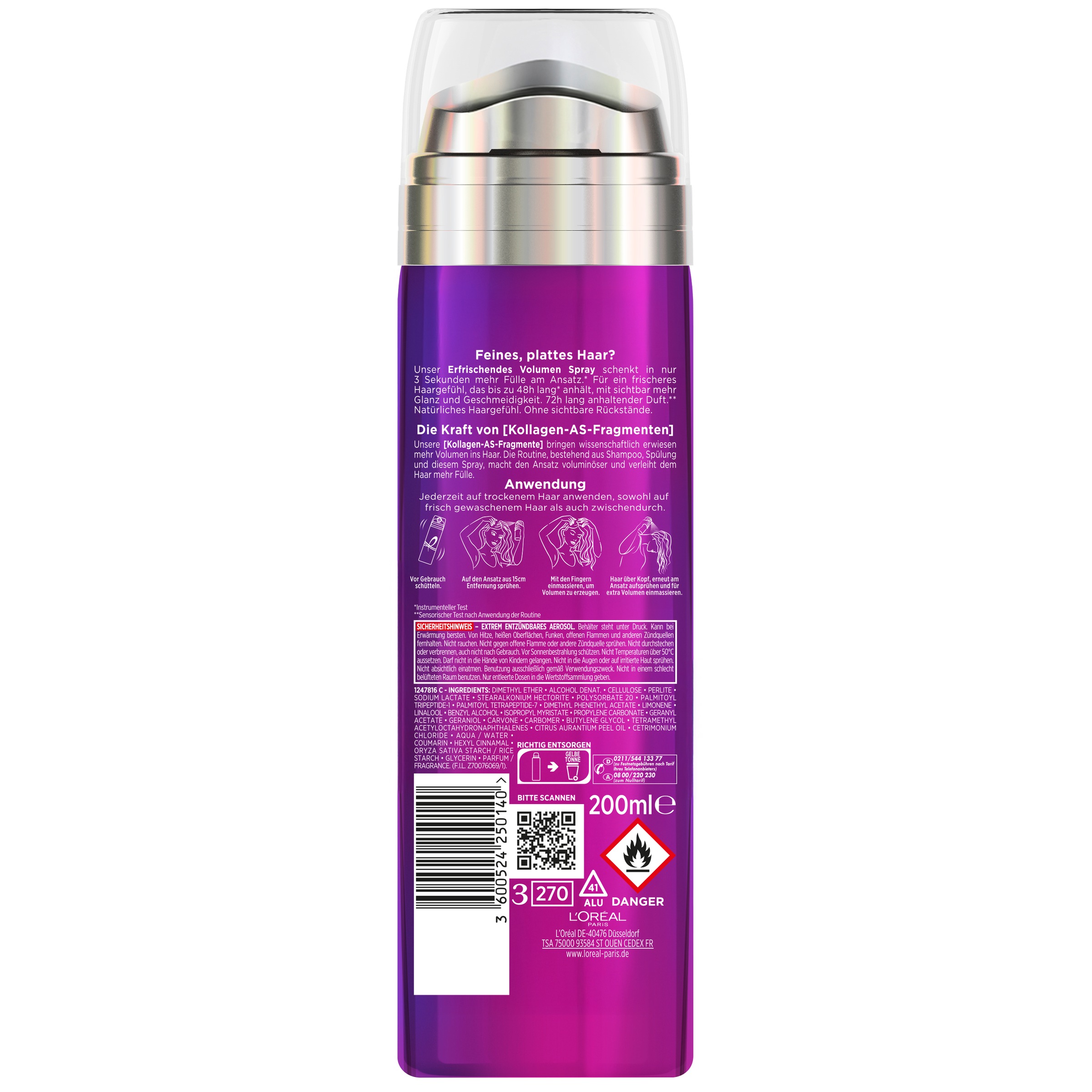 L'ORÉAL PARIS Haarpflege-Spray »L'Oréal Paris Elvital Big Hair Day Volumen Spray«