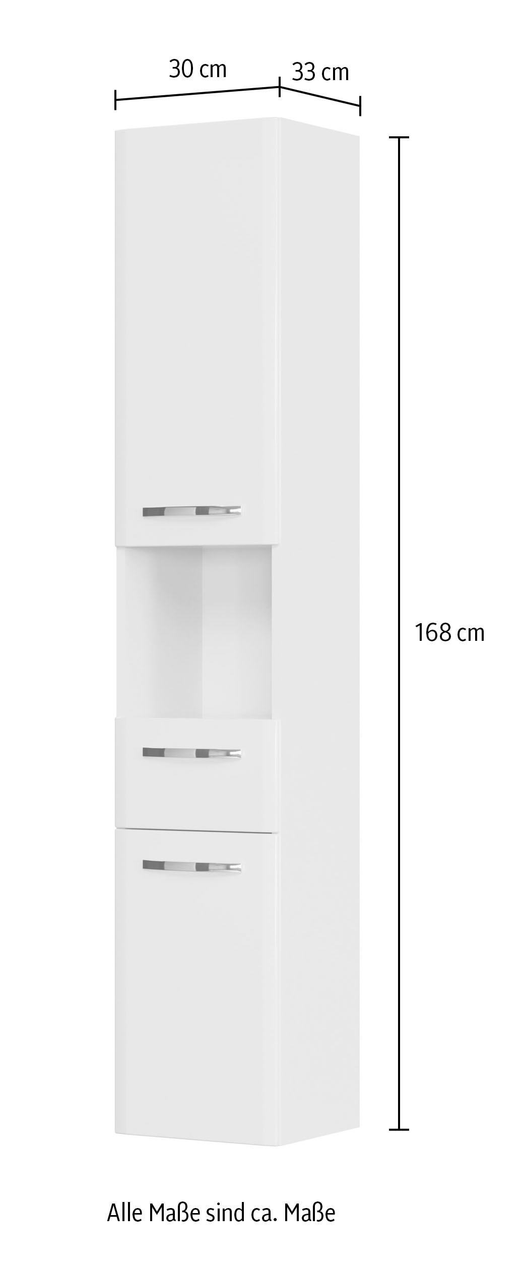 Saphir Hochschrank »Quickset 326, mit 2 Türen, 1 Fach und 1 Auszug, 30cm breit« 1 Stk. tlg.