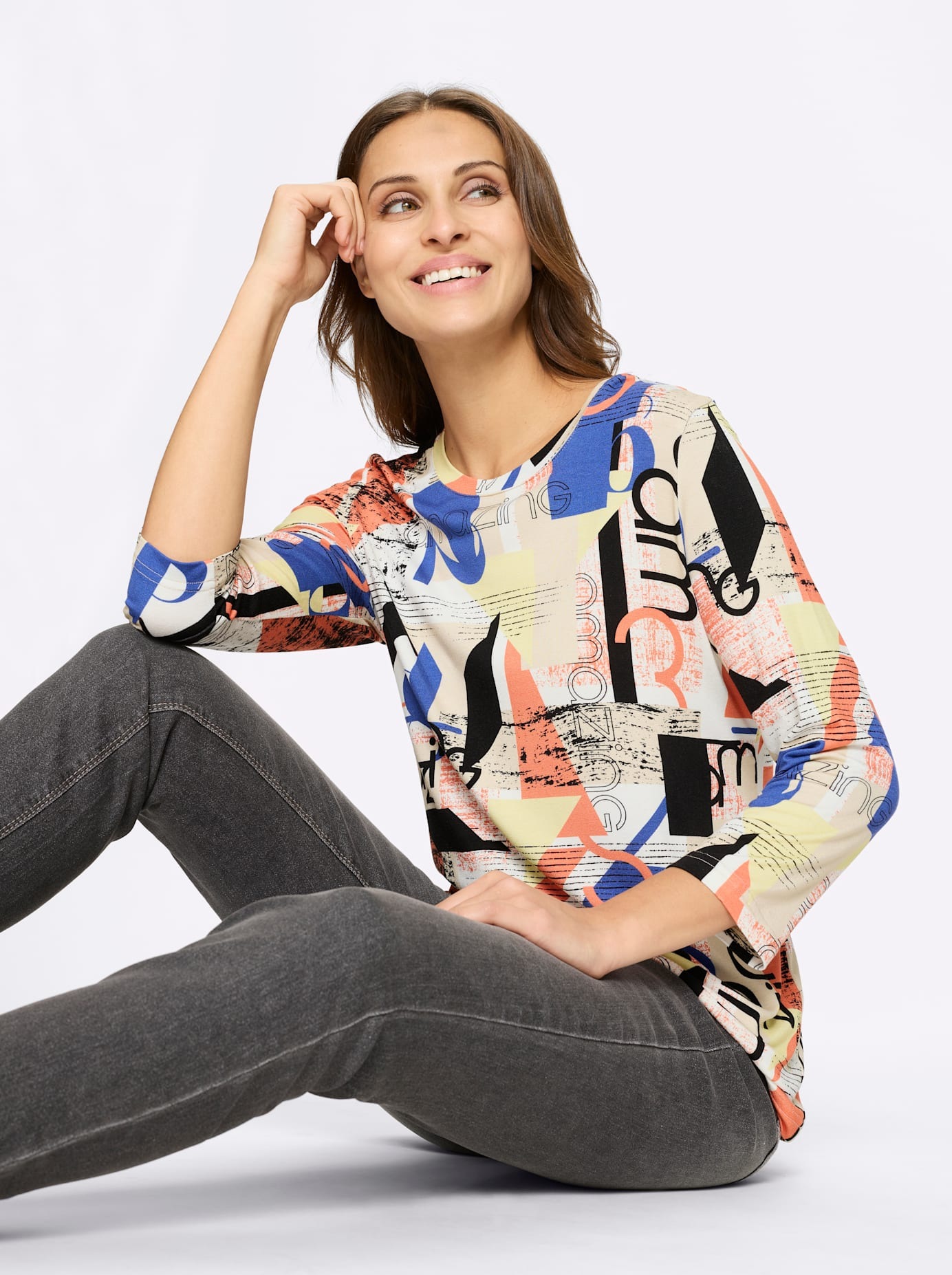 Inspirationen 3/4-Arm-Shirt »Print-Shirt« 1 tlg.