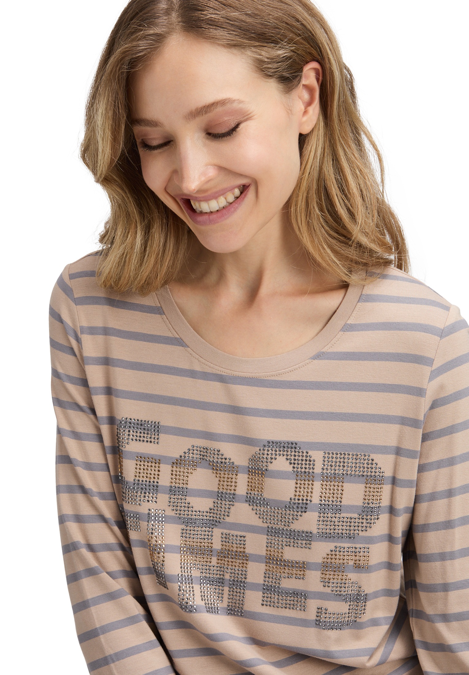 Betty Barclay Langarmshirt »Ringelshirt mit Schmucksteinen«