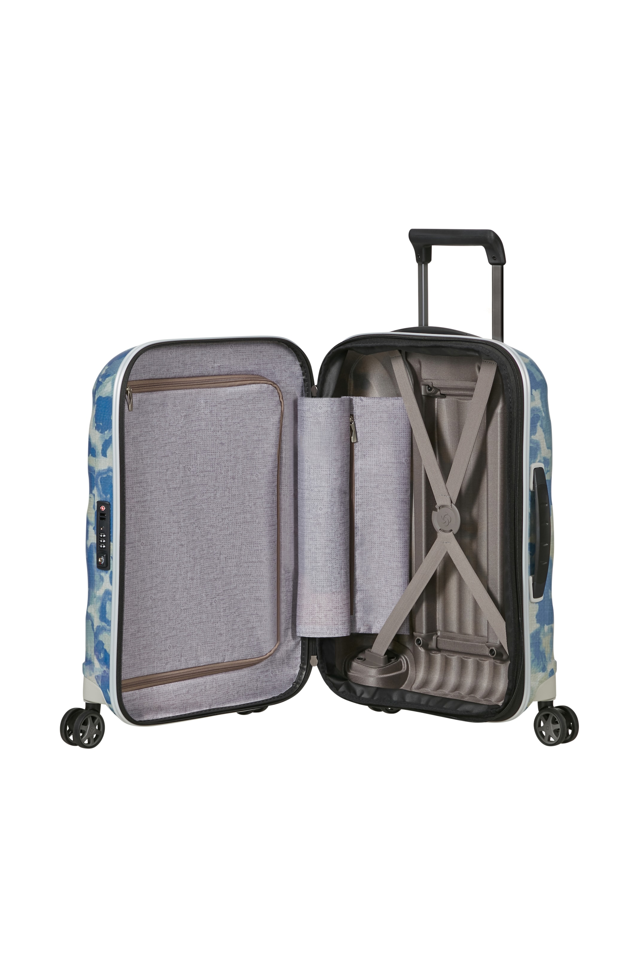 Samsonite Hartschalen-Trolley »SPINNER« 36 l Farbedition "Drifted Clouds", Curv-Material, mind. 95% recyceltes PET