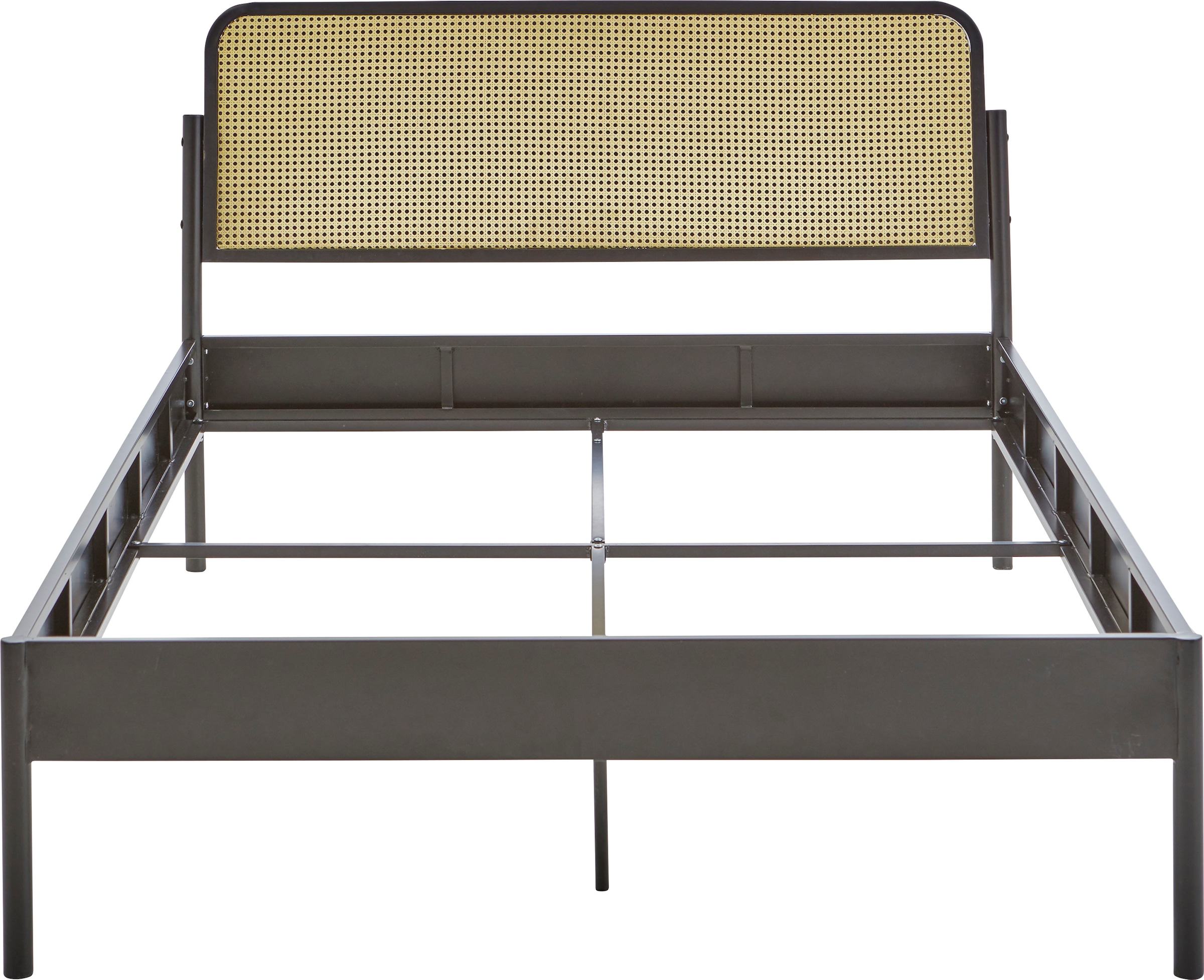 ATLANTIC home collection Metallbett »Nelly«, mit Rattan im Kopfteil