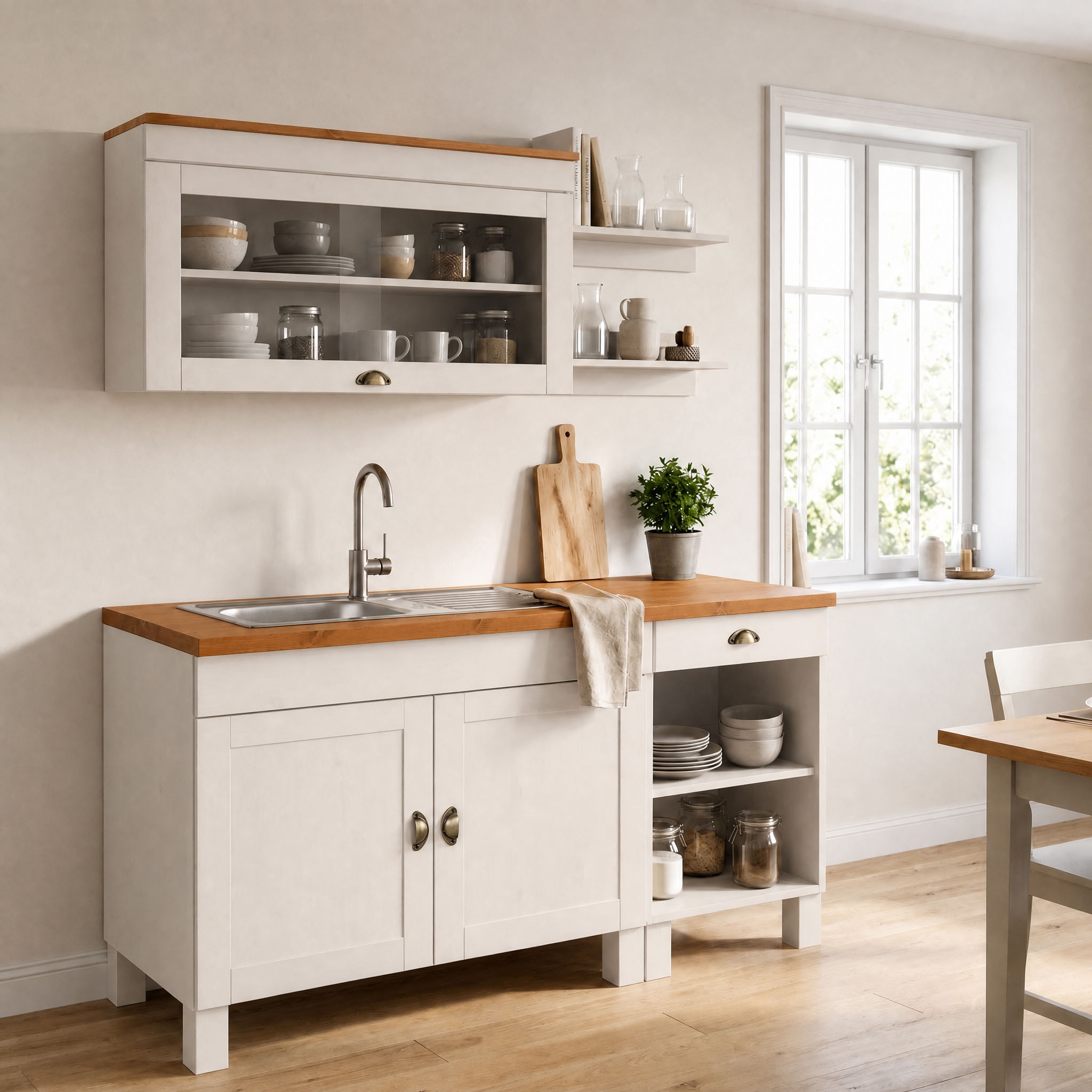 Home affaire Pantryküche »Oslo« Breite 150 cm, Arbeitsplatte 35mm stark, ohne E-Geräte