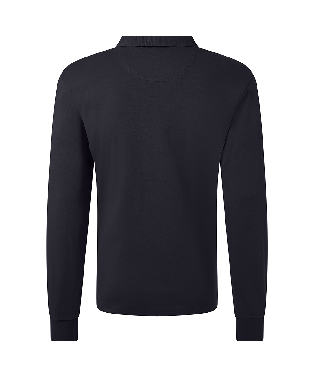 Pierre Cardin Langarm-Poloshirt, Brusttasche mit Marken- Applikation