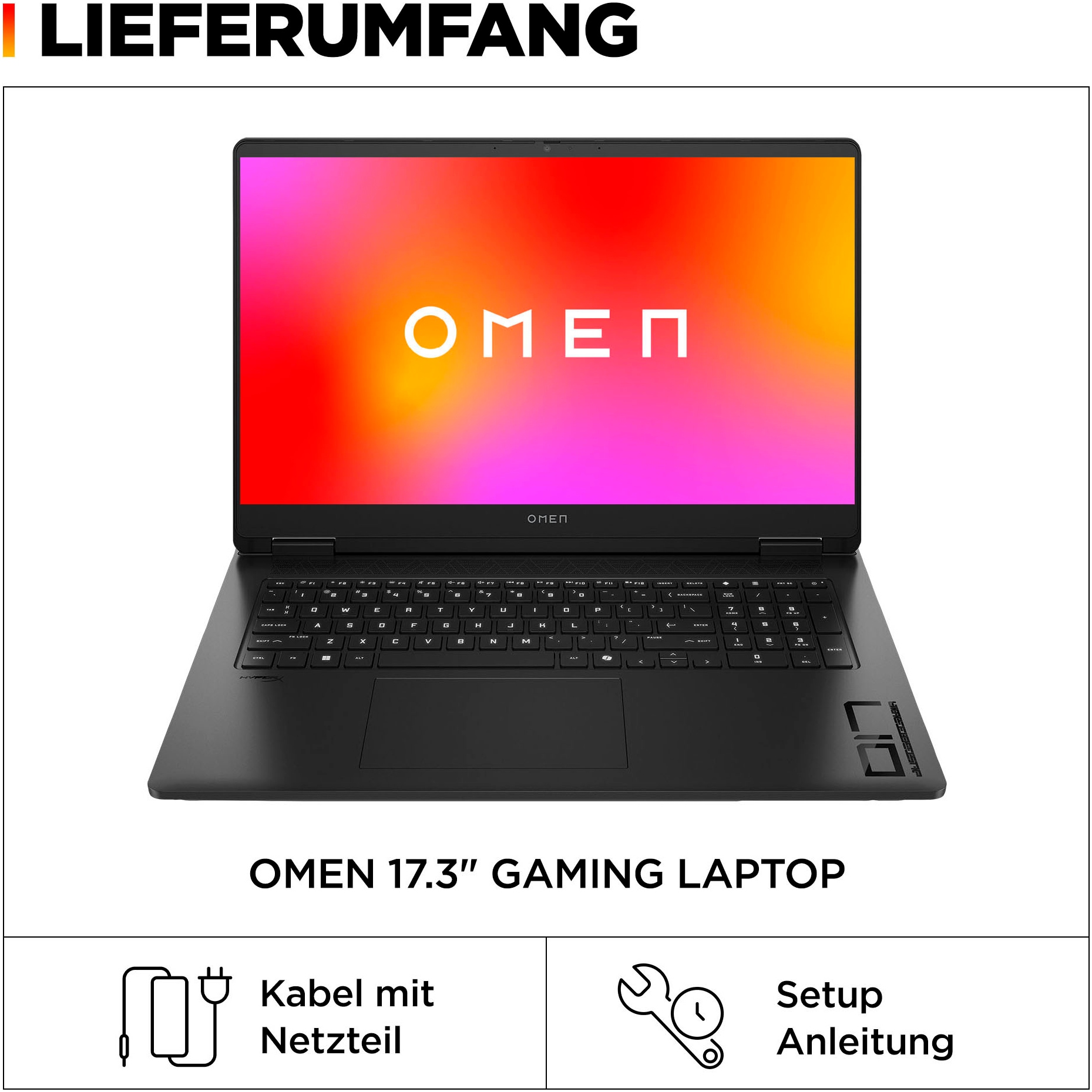 HP Gaming-Notebook »Omen 17-db0277ng«, 43,9 cm, / 17,3 Zoll, AMD, Ryzen 7, GeForce RTX 4060, 512 GB SSD