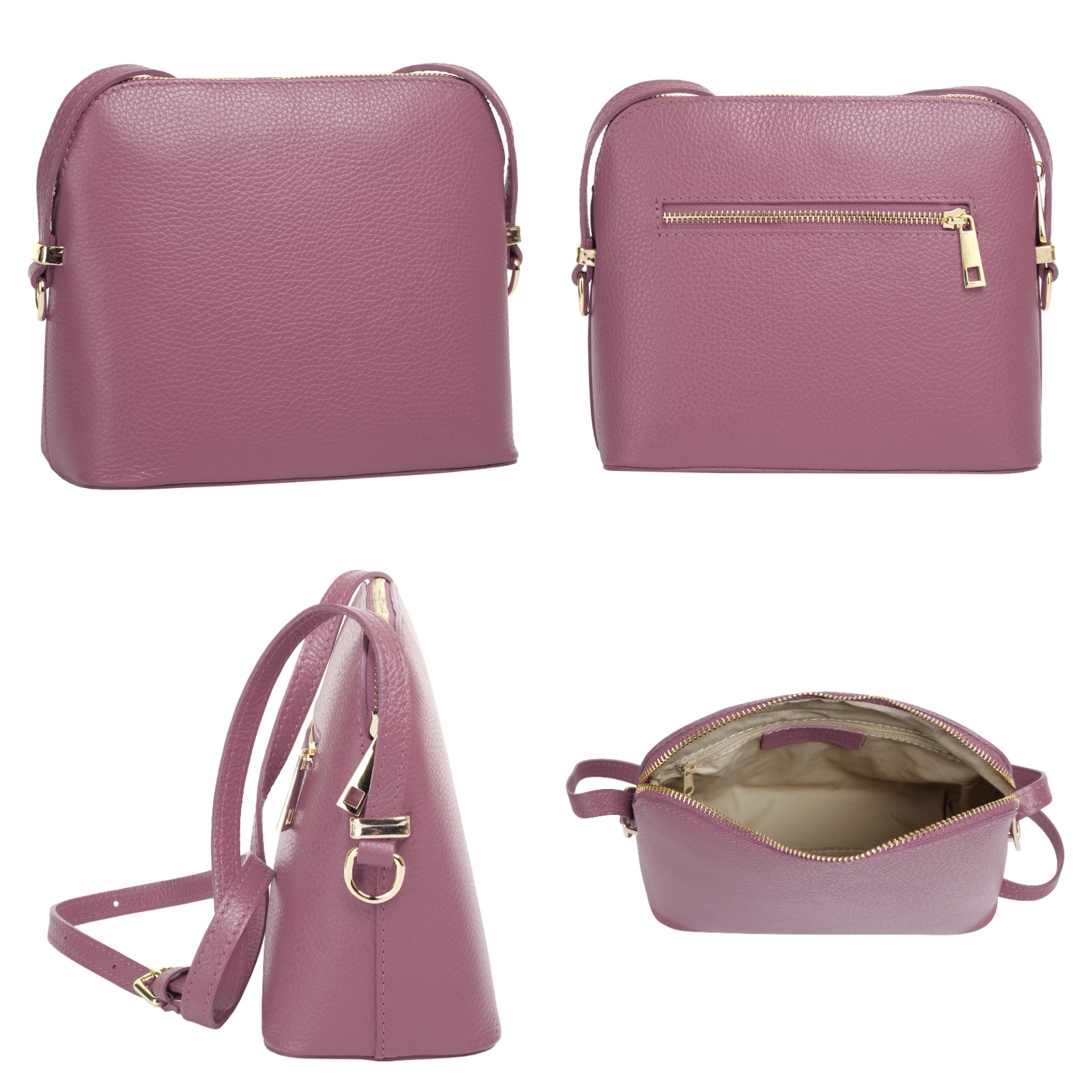 Cluty Umhängetasche, echt Leder, Made in Italy