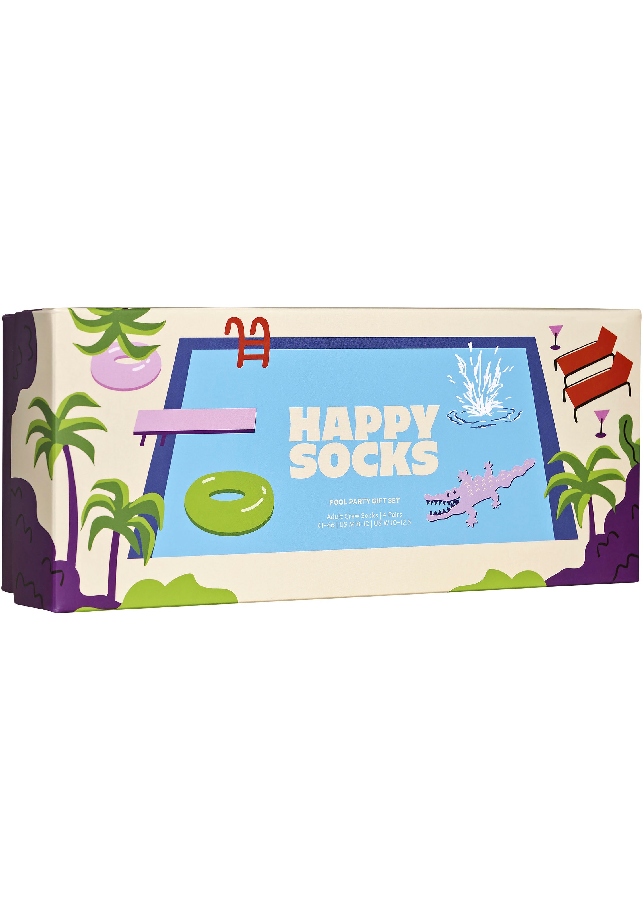 Happy Socks Socken, (Box, 4 Paar), Pool Party Gift Set