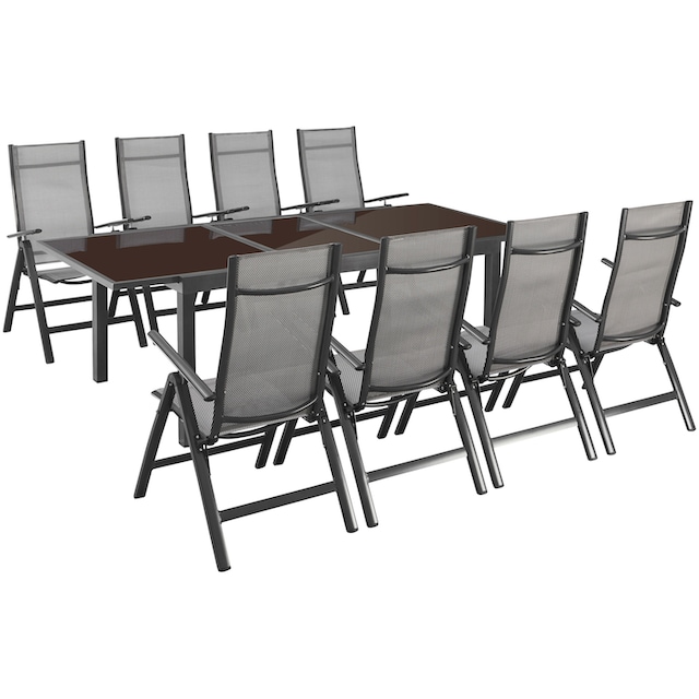 MERXX Garten-Essgruppe »Amalfi«, inkl. 8 Stühlen und ausziehbarem Tisch (180  - 240 cm) im OTTO Online Shop