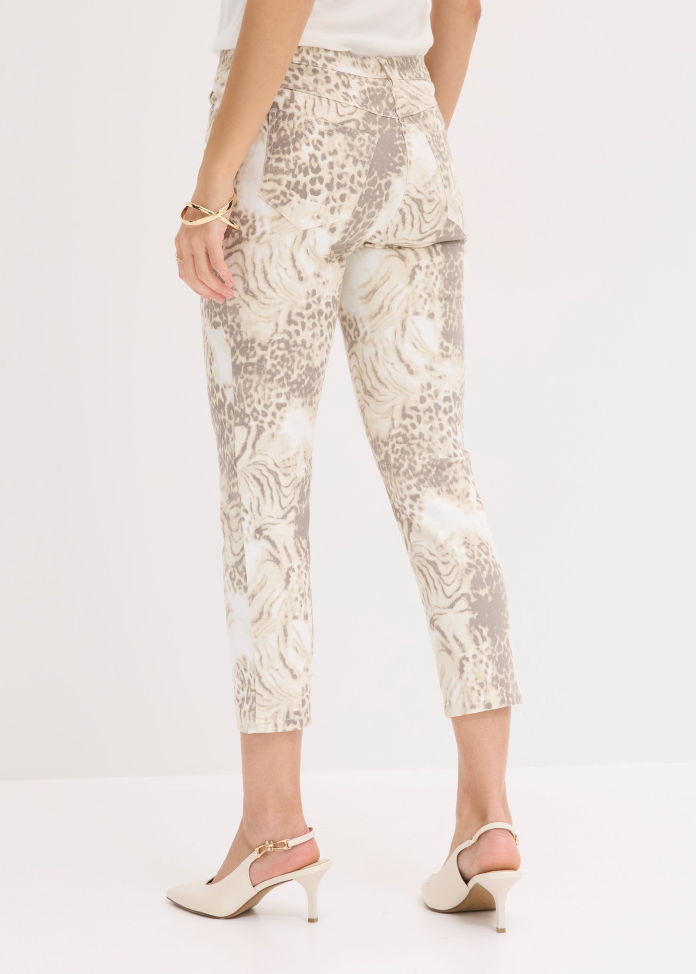 bonprix 7/8-Hose  Slim Fit Passform, 7/8-Länge, Five-Pocket-Design, mit Gürtelschlaufen