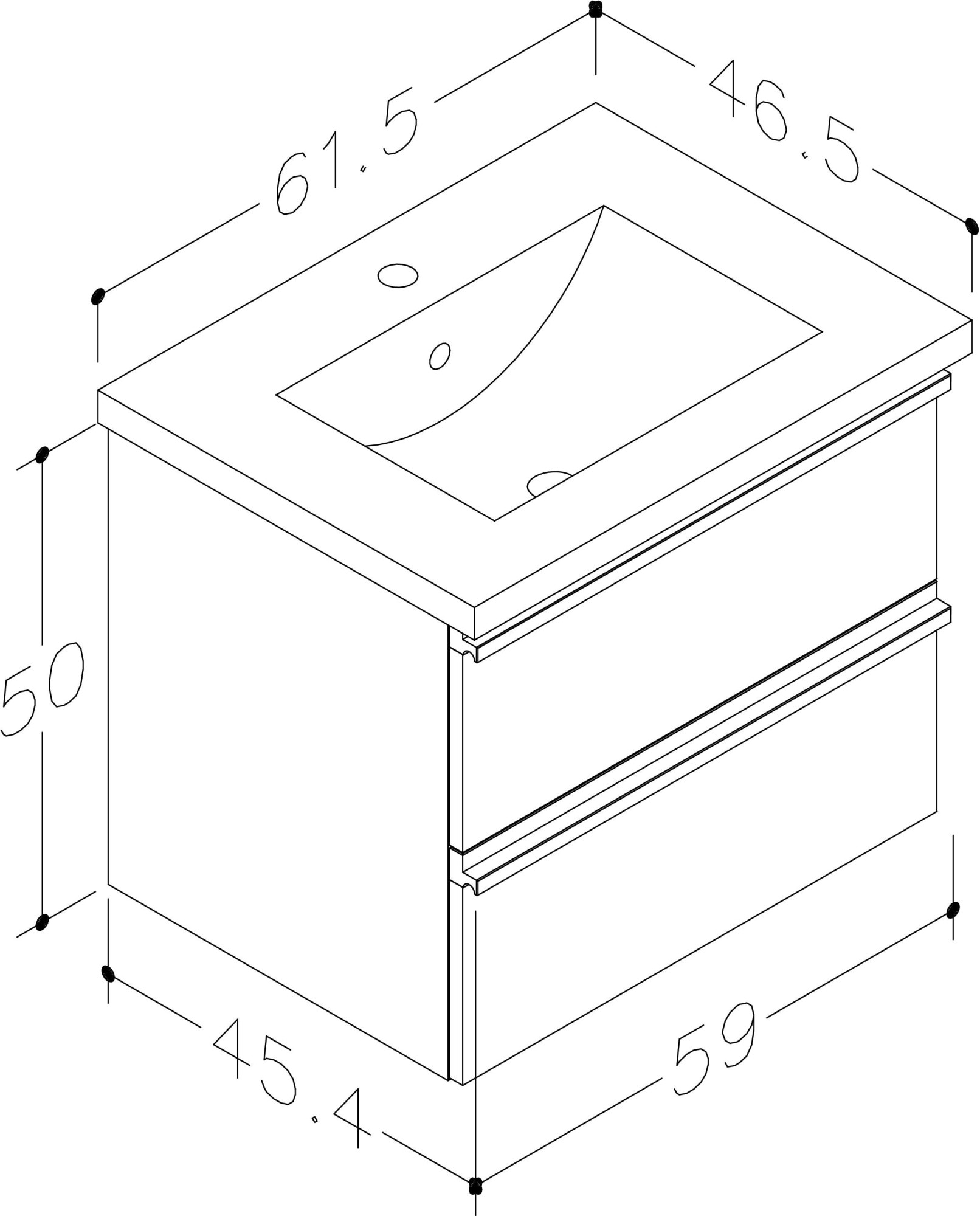 welltime Waschtisch »Only inklusive Waschbecken, Schubladen mit Vollauszug« Badmöbel in verschiedenen Breiten, mit Soft-Close Funktion, FSC®