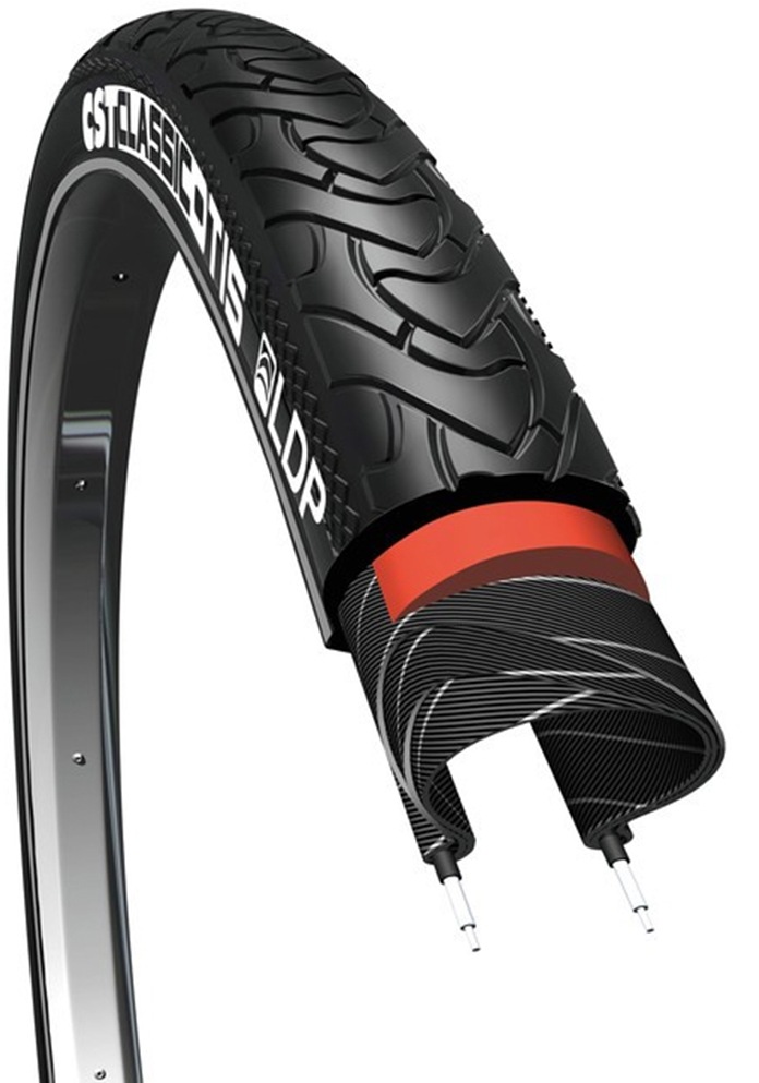 Cst Fahrradreifen »Classic Otis-3 Reflex« in schwarz, Größe 26 x 1,4