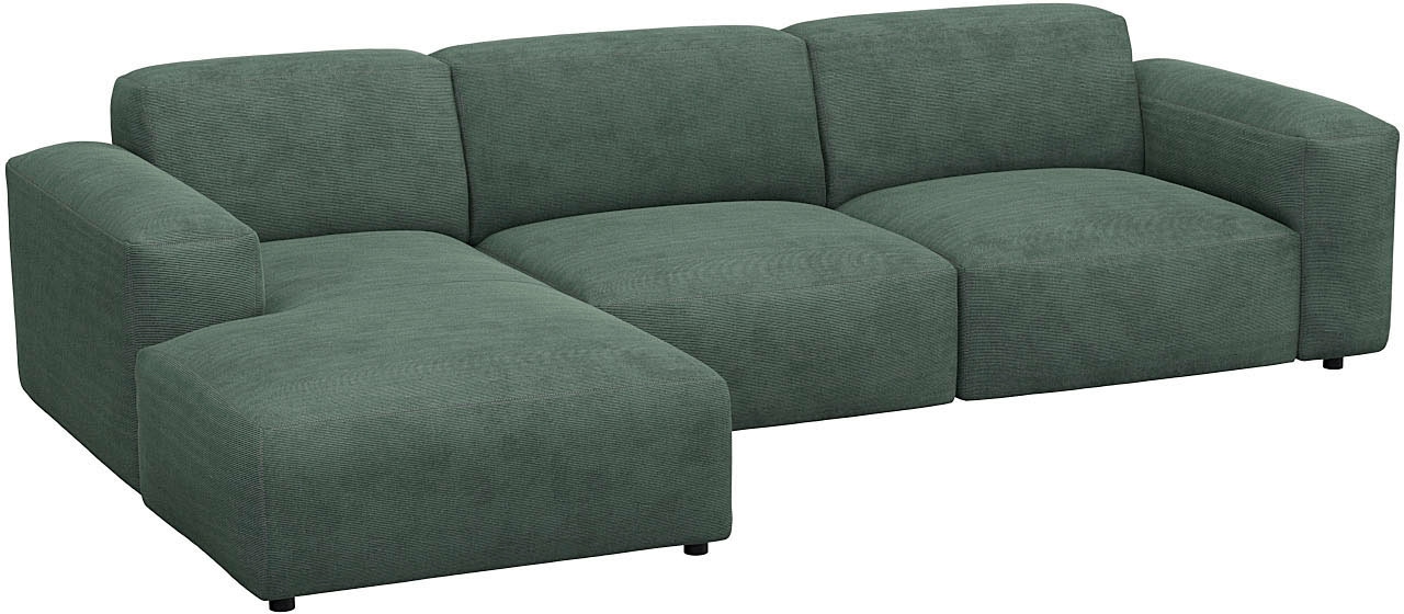 FLEXLUX Ecksofa »Lucera bequem und komfortabel durch hochwertigen Sitzaufbau, L.Form«, modern & anschmiegsam, Kaltschaum, Stahl-Wellenunterfederung