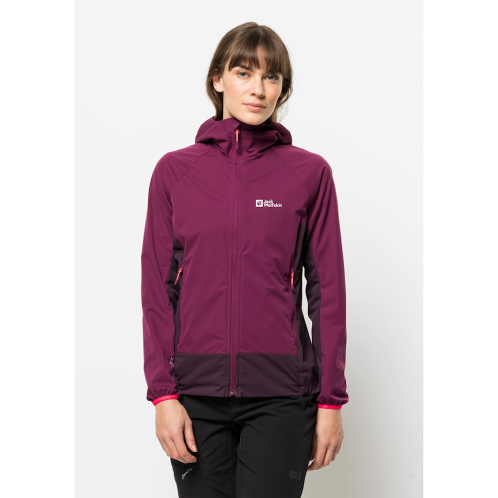 Jack Wolfskin Softshelljacke »EAGLE PEAK II HOODY W«, mit Kapuze