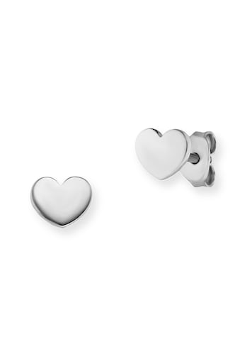 CAÏ Paar Ohrstecker »925/- Sterling Silber rhodiniert Herz«, mit Geschenketui kaufen