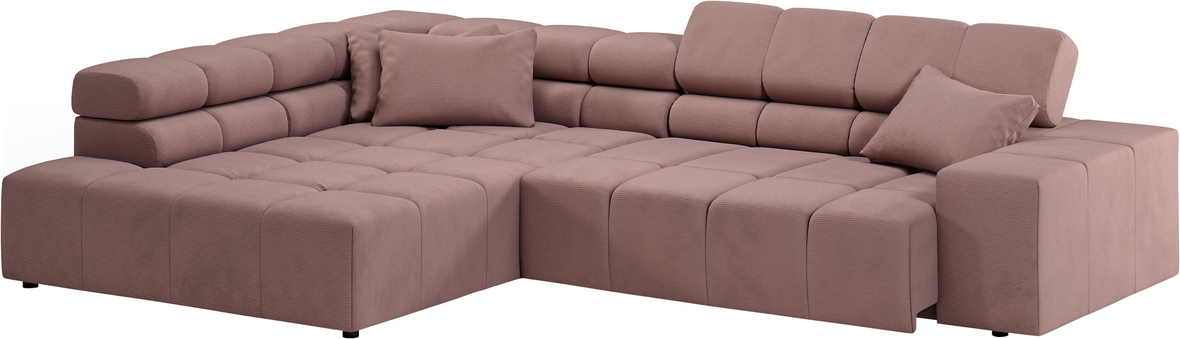 INOSIGN Ecksofa »Ancona incl. Kopfteilverstellung, OTTOs Choice, Breite 319cm, L-Form«, wahlweise motorische Sitztiefenverstellung, auch in Cord + Easy Care