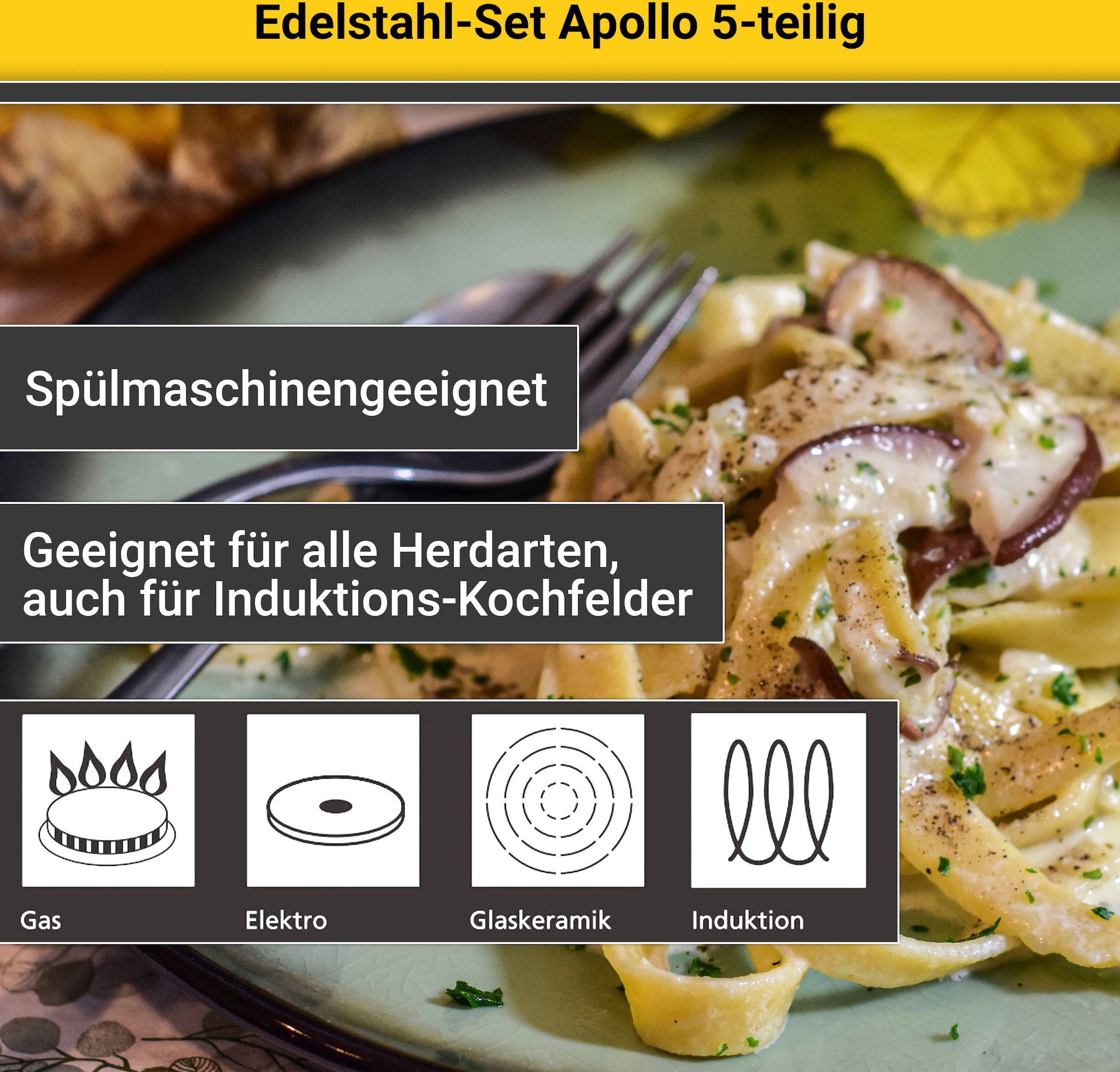 Edelstahl, Krüger Induktion OTTO 9 kaufen tlg.), (Set, »Apollo«, Topf-Set online bei
